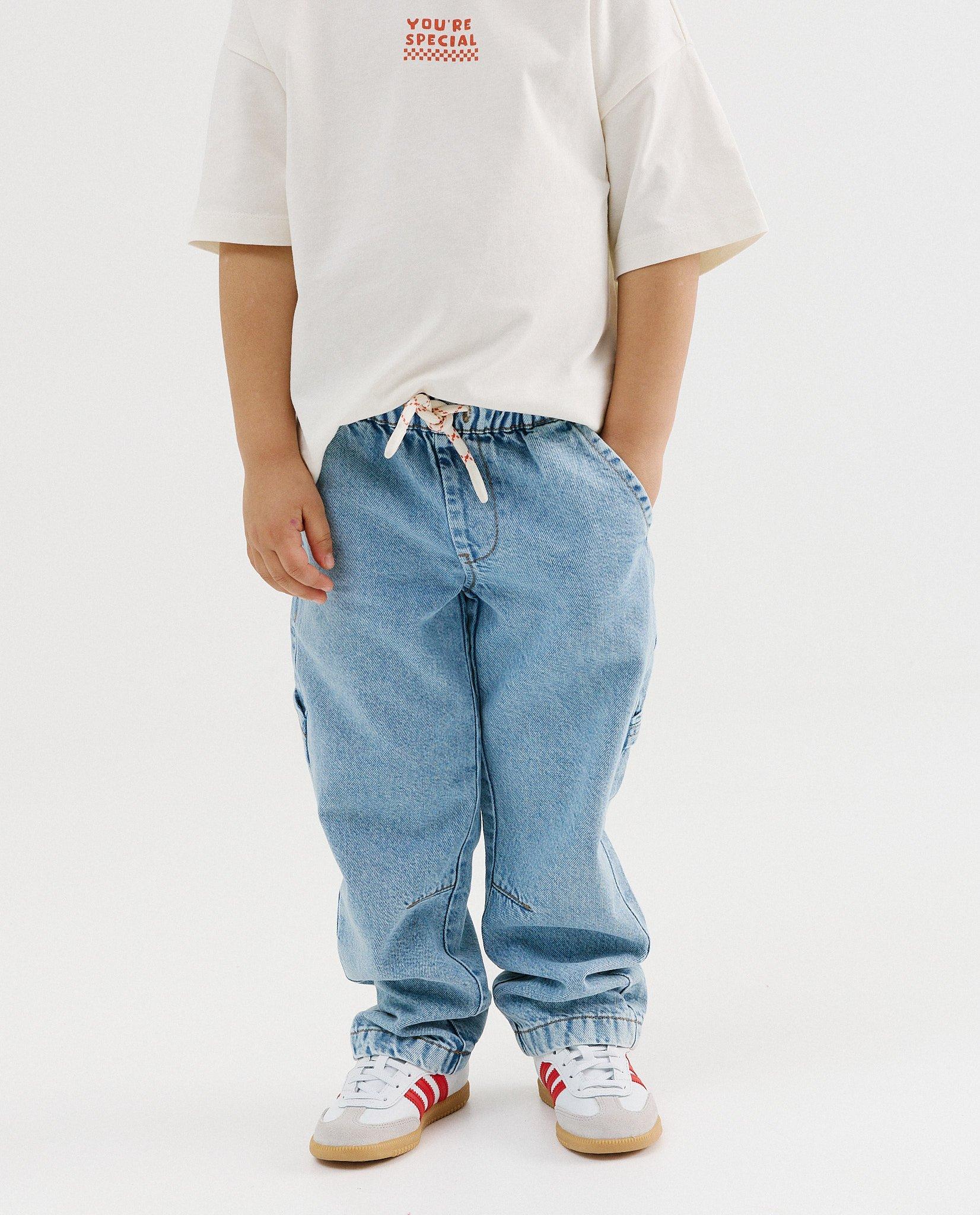 Jean avec d&eacute;tails carpenter - D&eacute;tails du produit - bleu clair - image num&eacute;ro 3