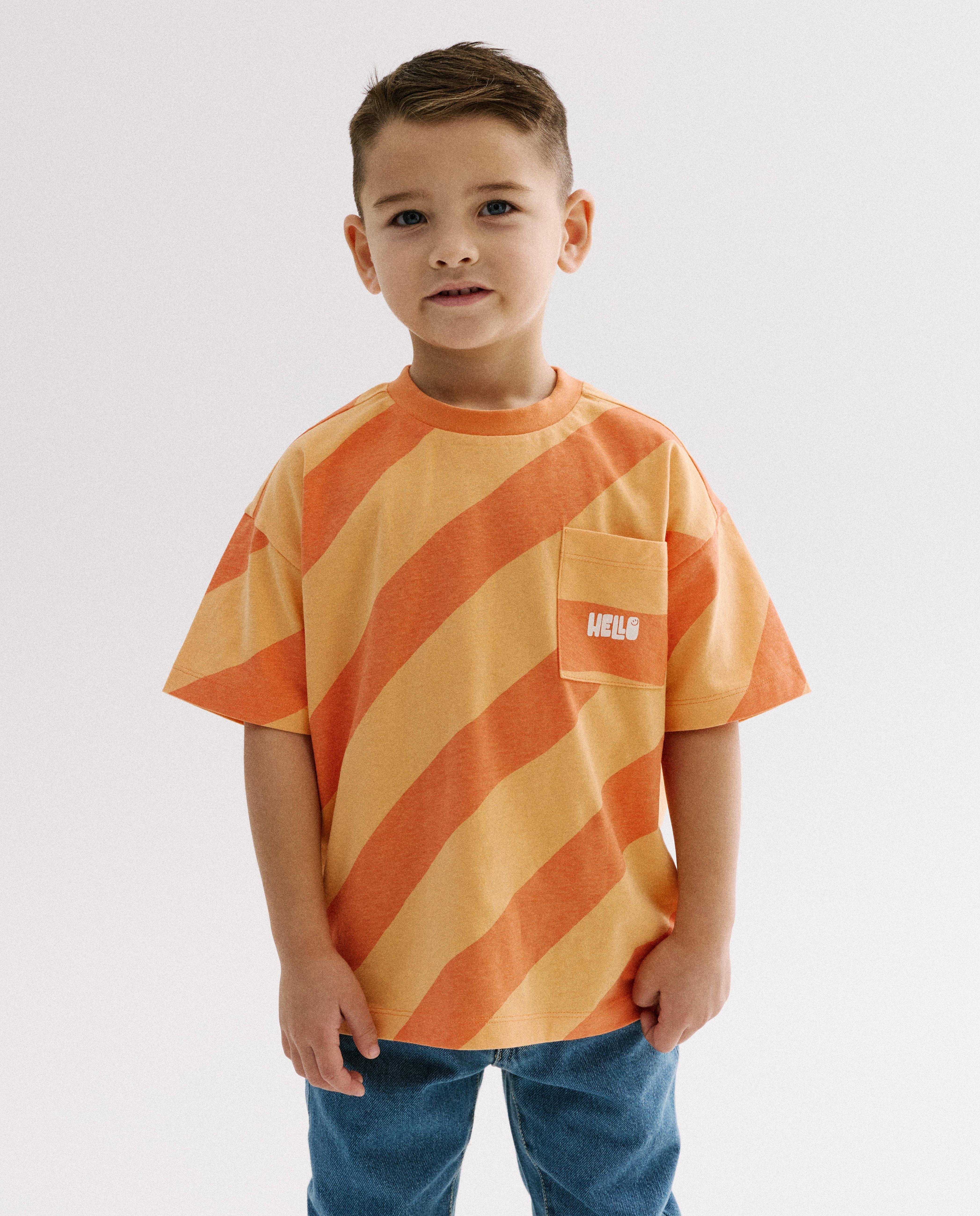 T-shirt met strepen, loose fit