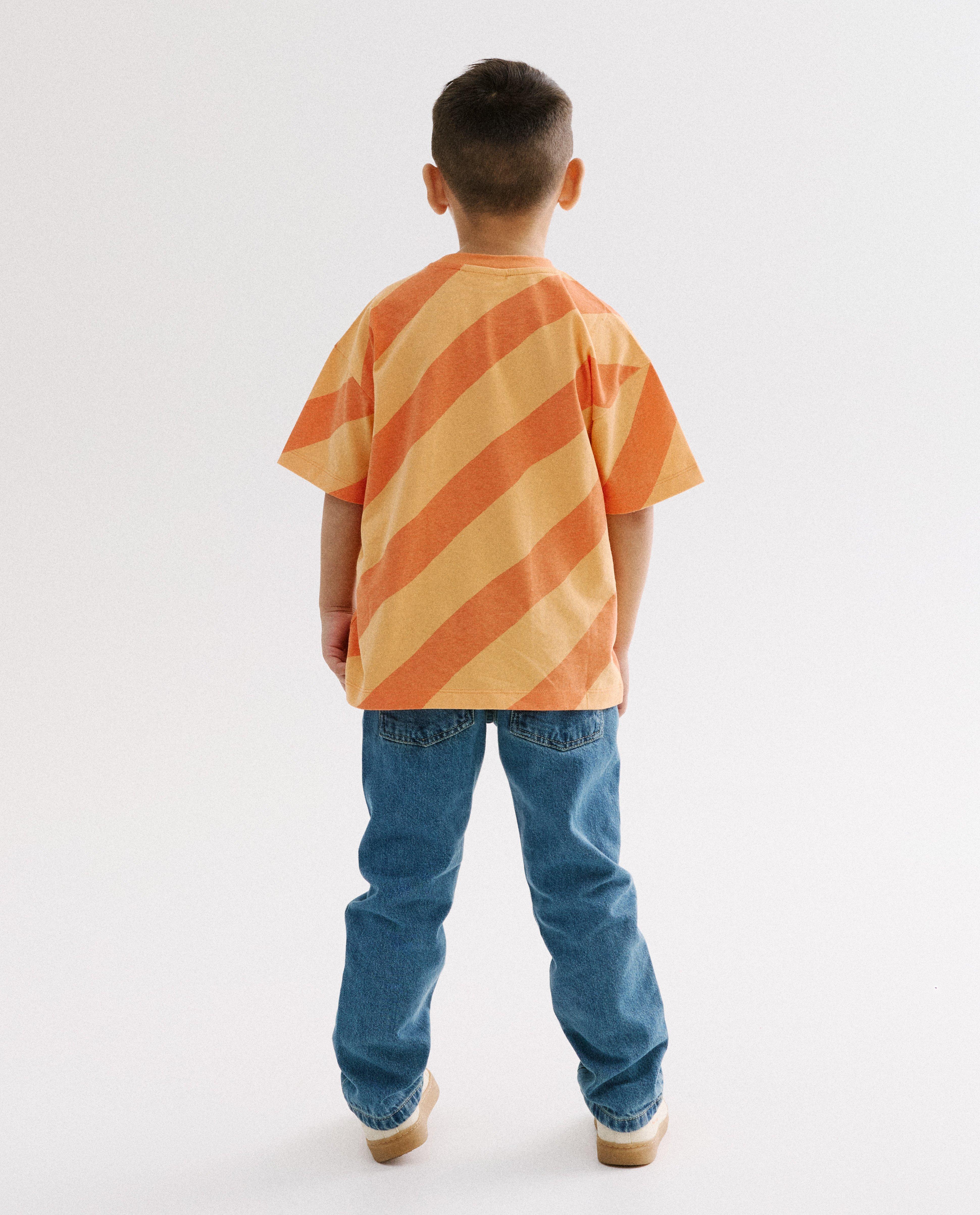 T-shirts - T-shirt met strepen, loose fit