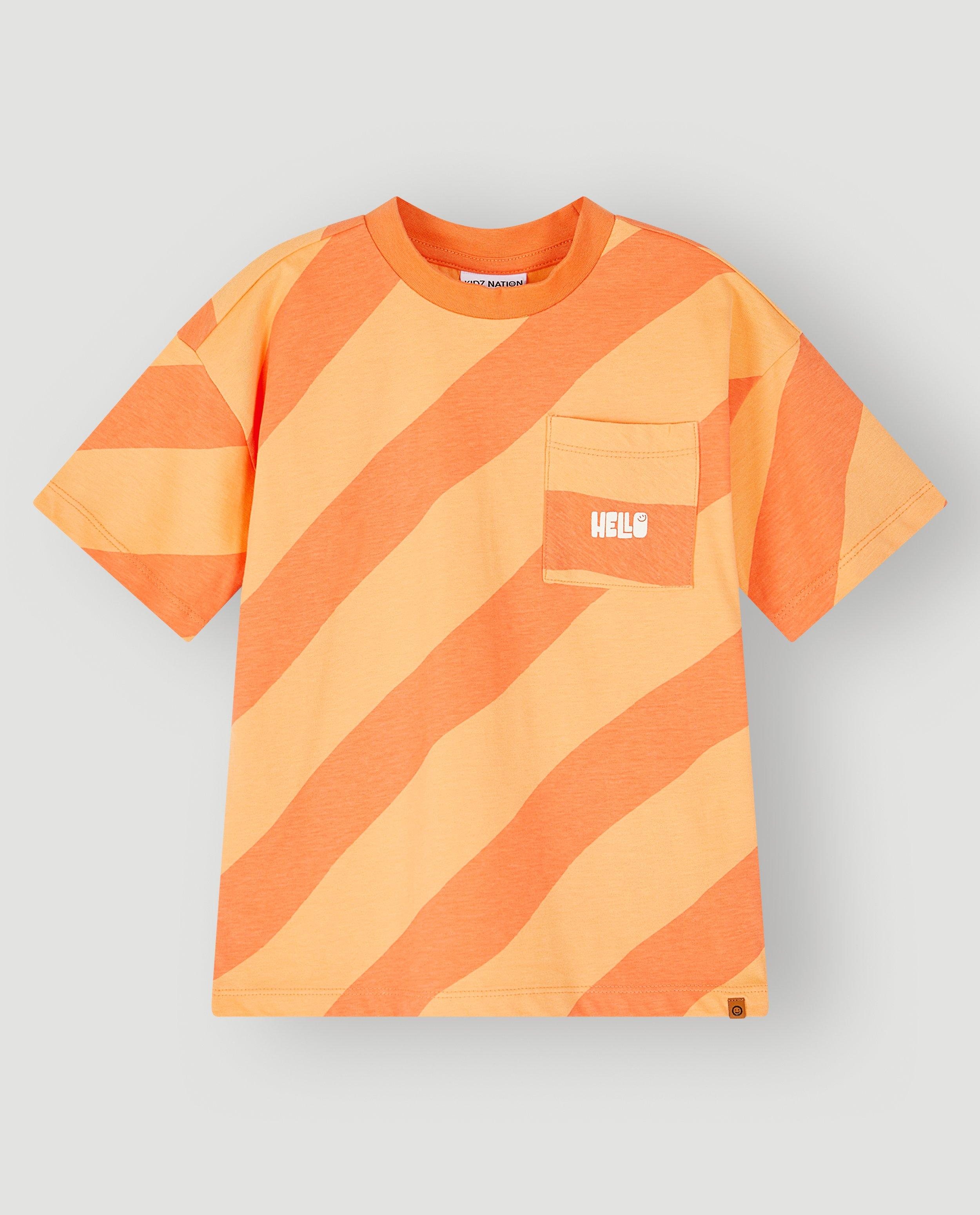 T-shirts - T-shirt met strepen, loose fit