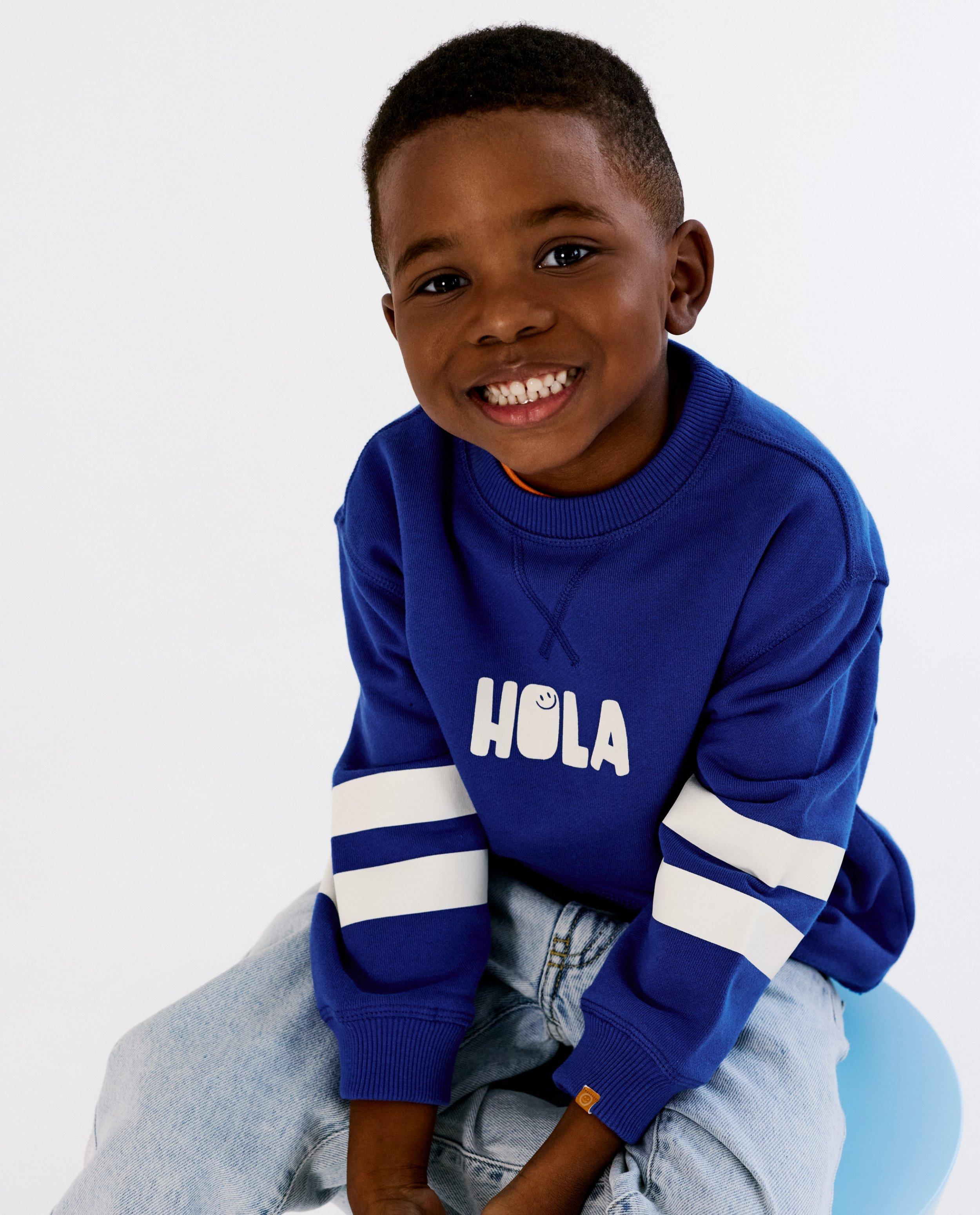 Sweater met backprint, loose fit - Product Detail - blauw - afbeelding nummer 1