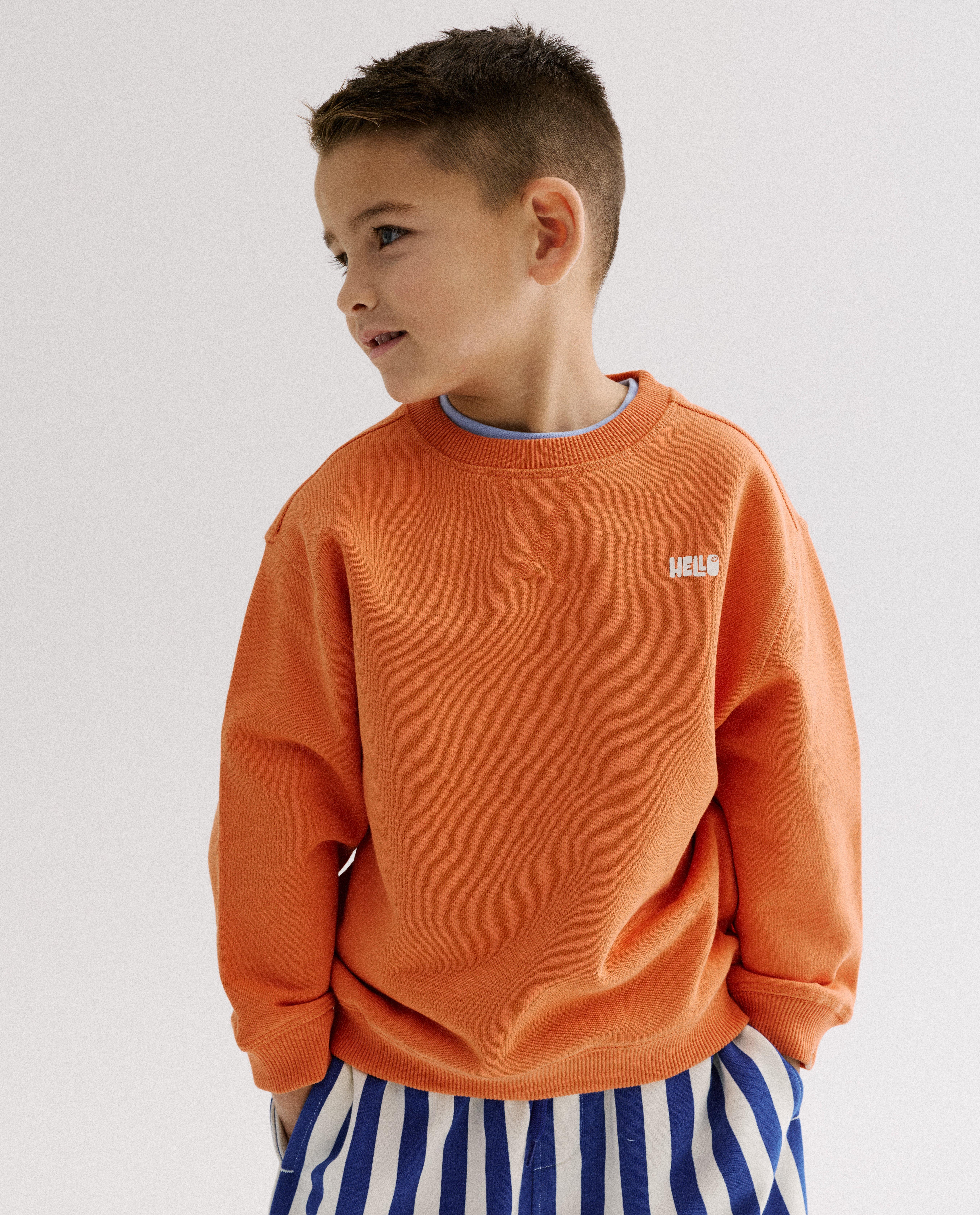 Sweater met backprint, loose fit - Product Detail - oranje - afbeelding nummer 1