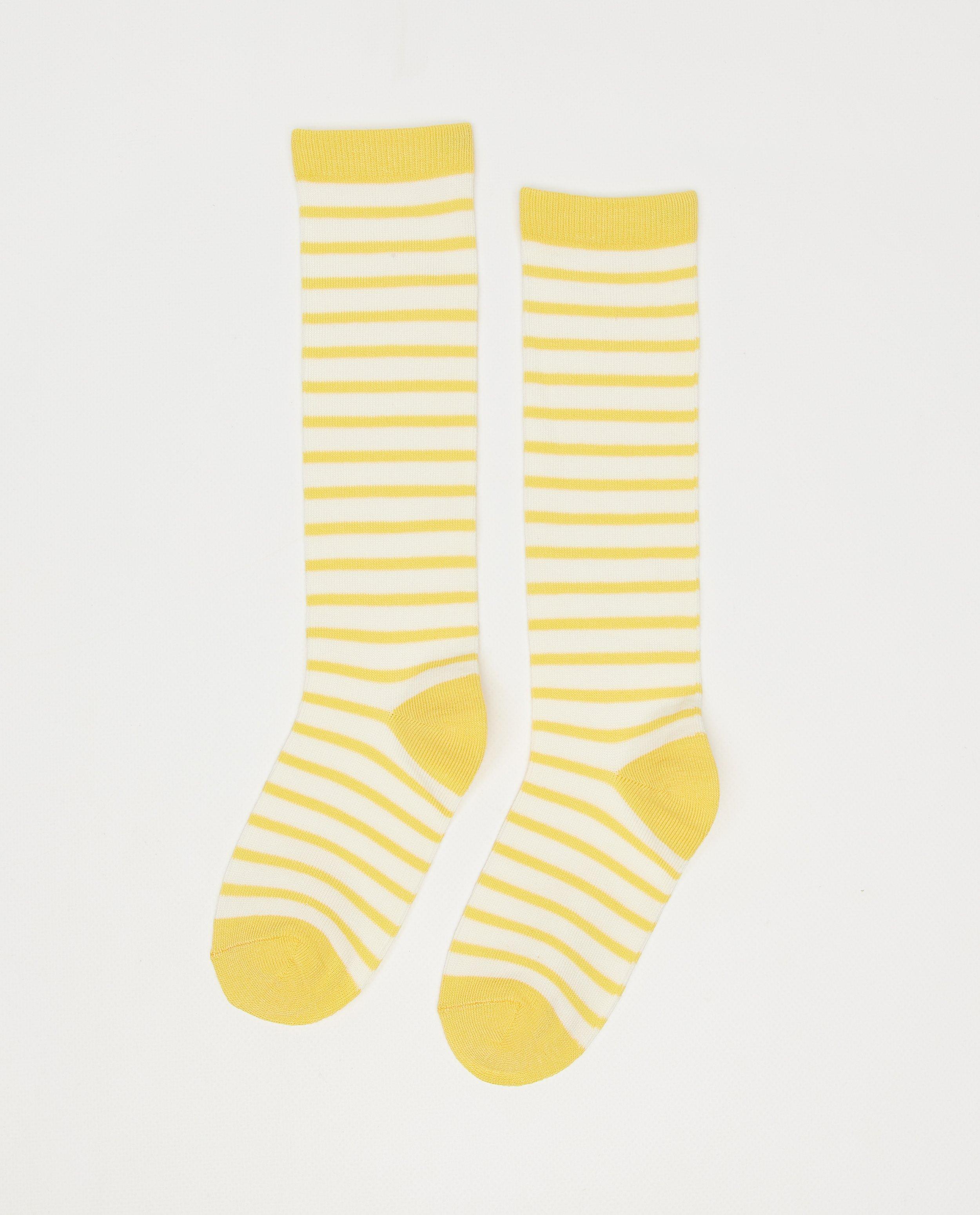 Kniekousen met strepen - Product Detail - geel - afbeelding nummer 1