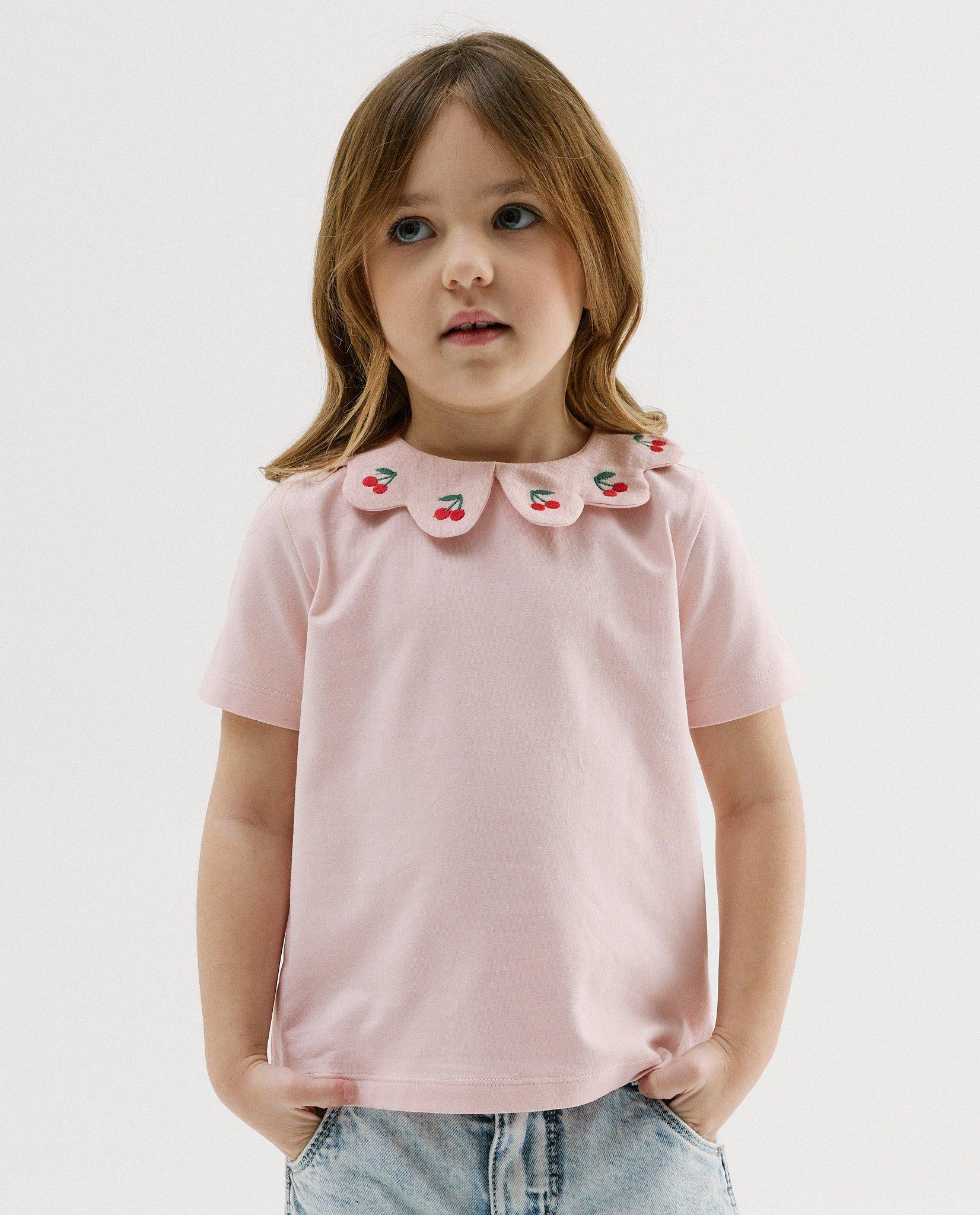 T-shirt met tetra kraag - Product Detail - lichtroze - afbeelding nummer 1