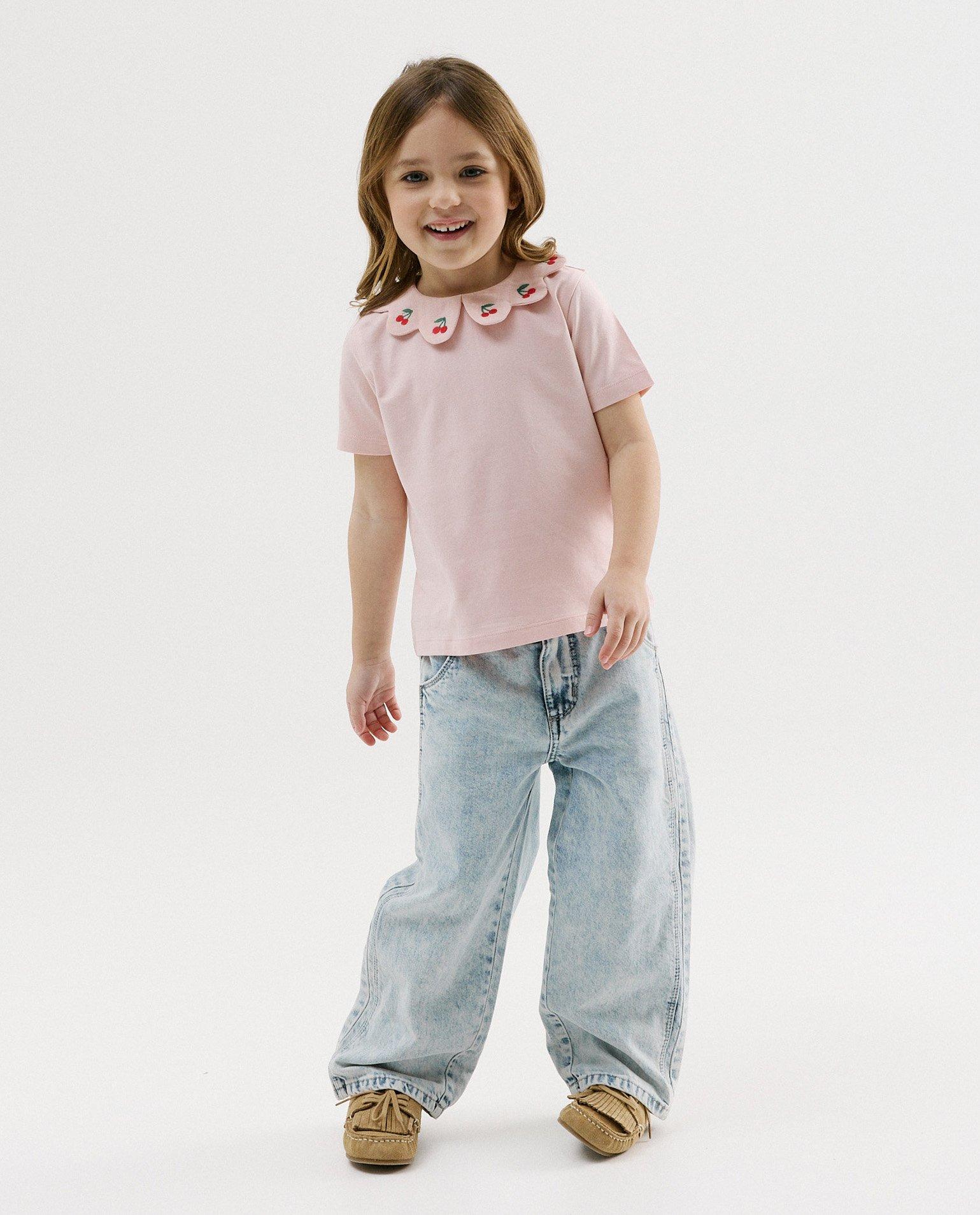 T-shirt met tetra kraag - Product Detail - lichtroze - afbeelding nummer 2