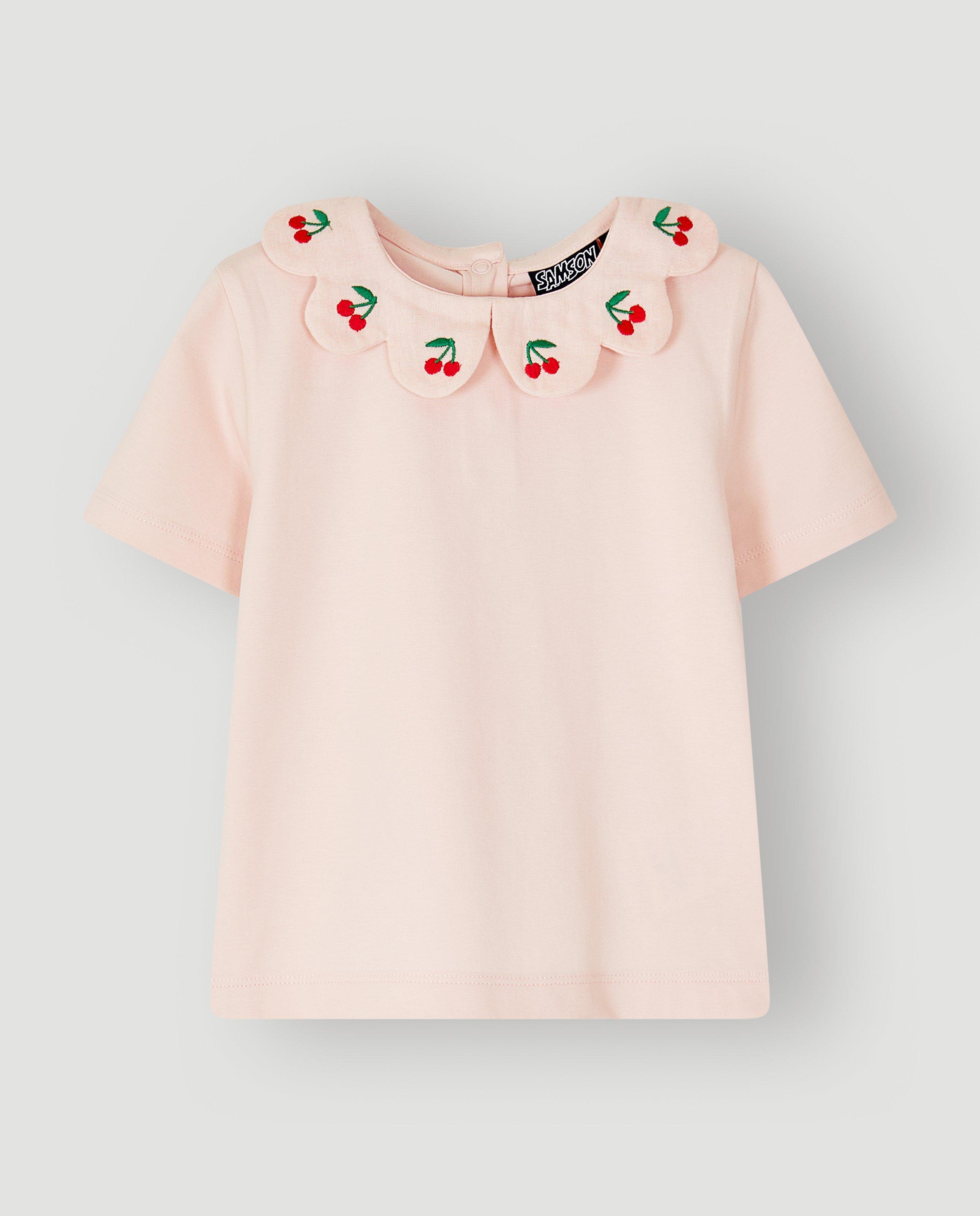 T-shirt met tetra kraag - Product Detail - lichtroze - afbeelding nummer 5