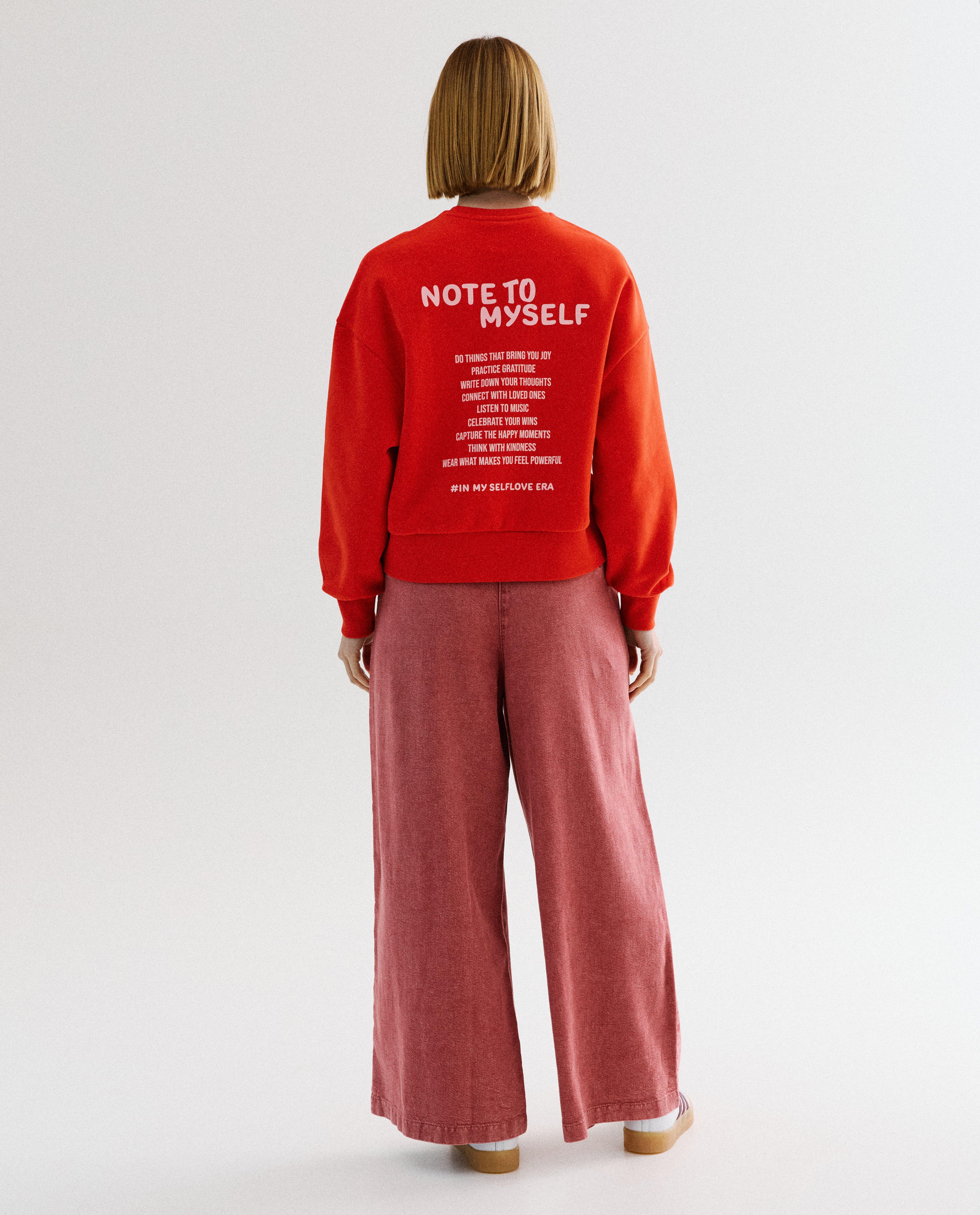 Sweater met backprint - Product Detail - felrood - afbeelding nummer 5