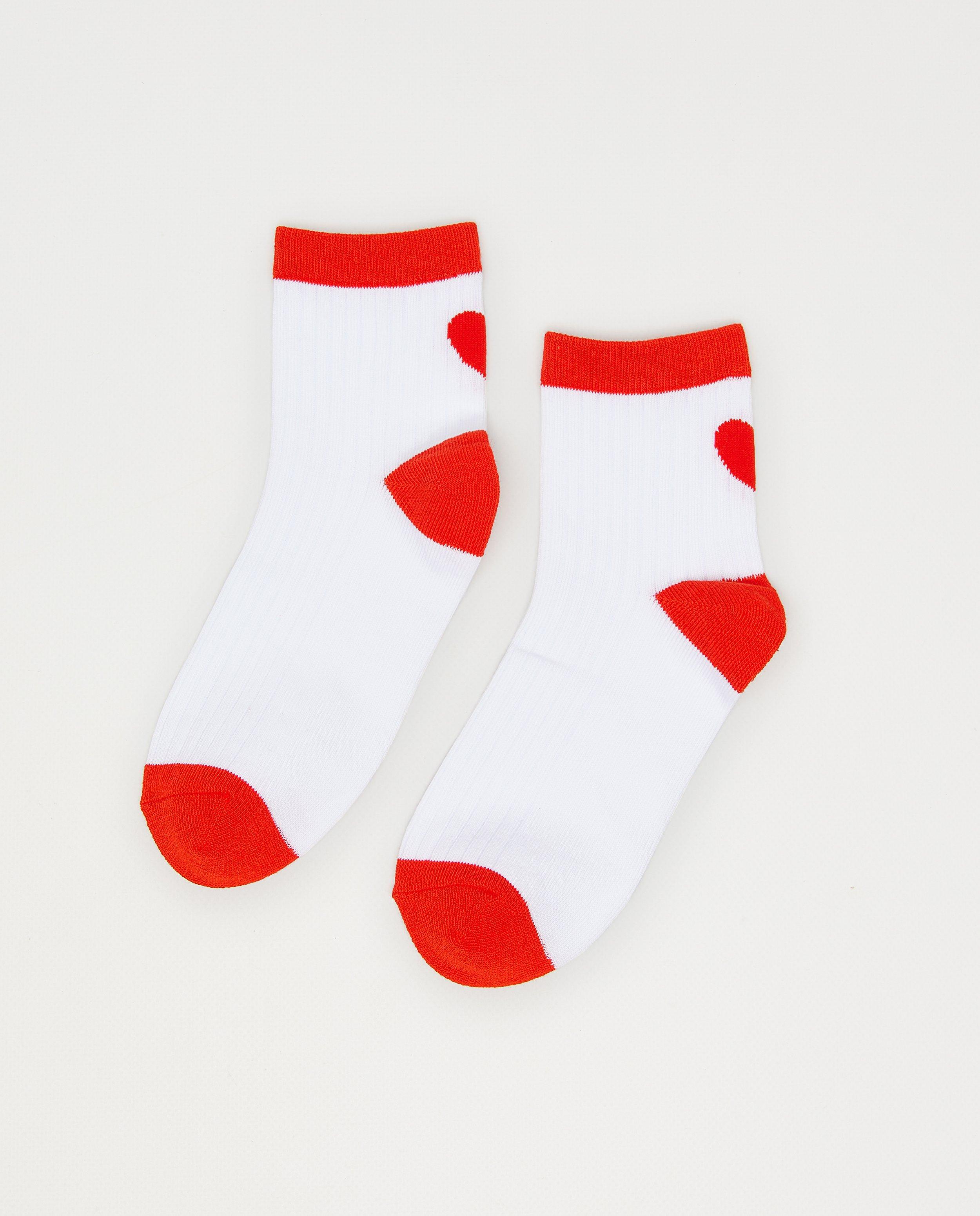 Kousen met print hartje - Product Detail - wit - afbeelding nummer 2