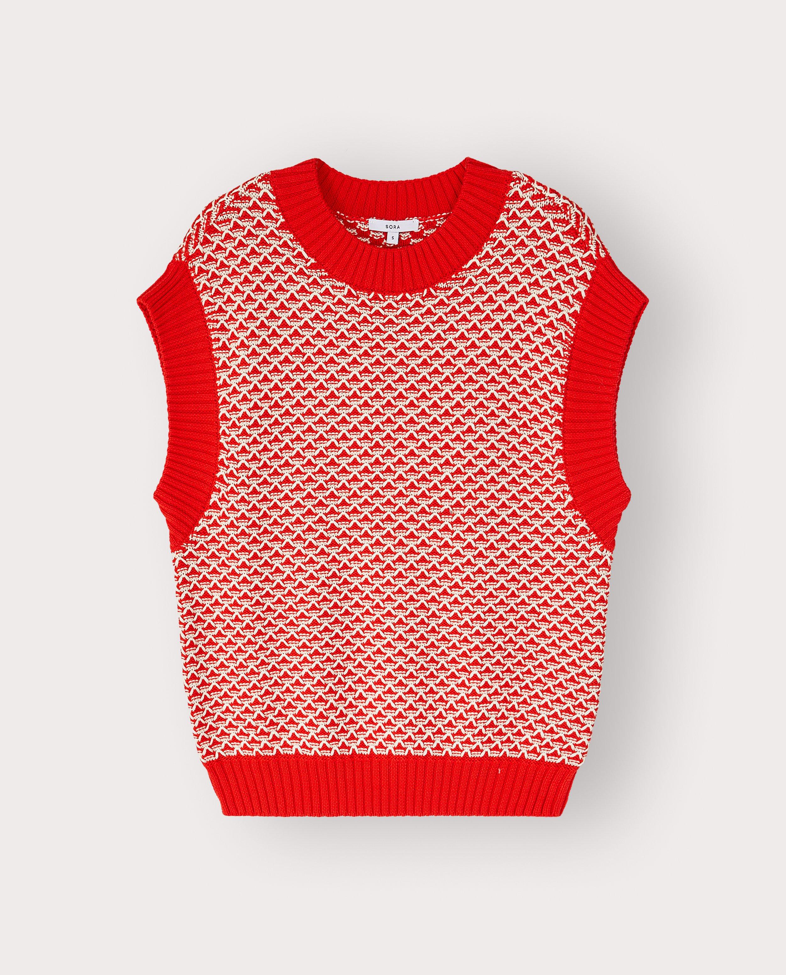 Debardeur met gebreid patroon - Product Detail - felrood - afbeelding nummer 4