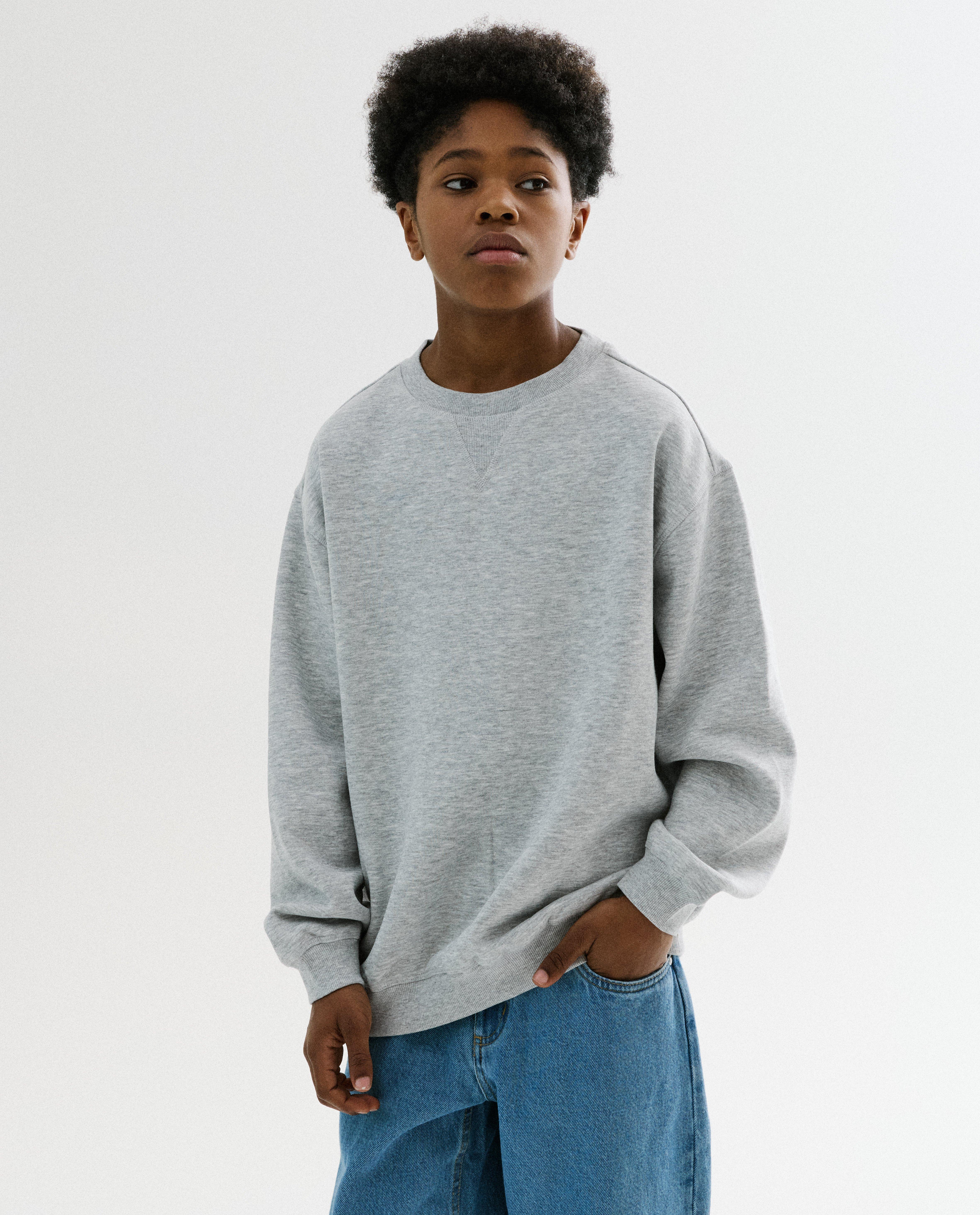 Grijze sweater, loose fit - Product Detail - lichtgrijs - afbeelding nummer 1