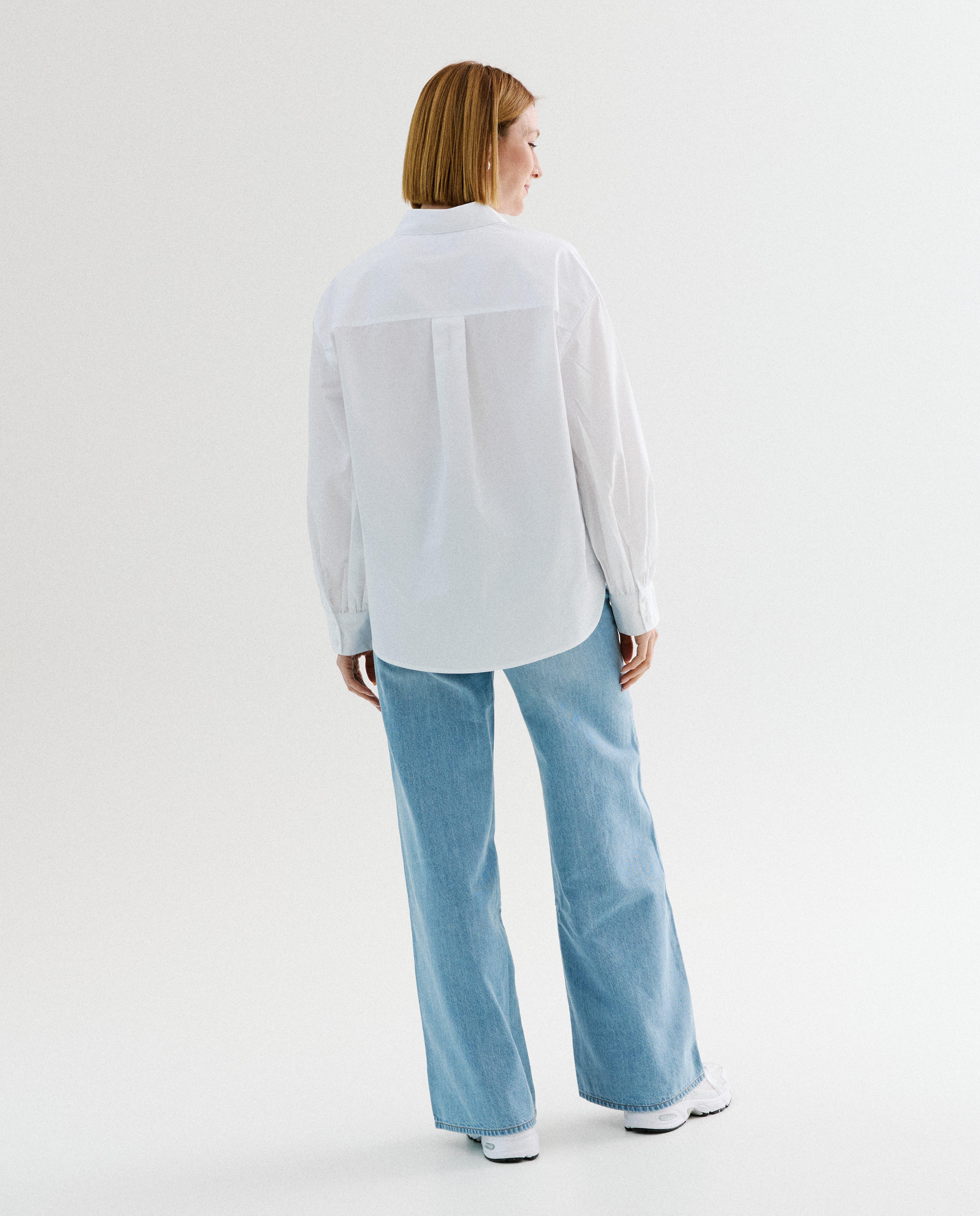 Jeans &agrave; d&eacute;tail tiss&eacute;, wide fit - D&eacute;tails du produit - bleu clair - image num&eacute;ro 2