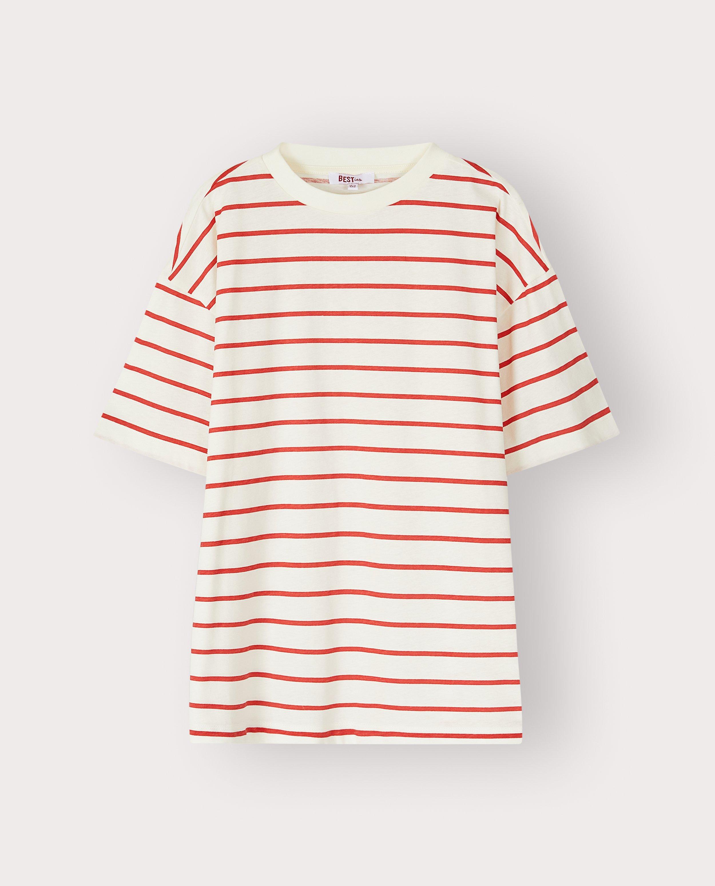 T-shirt met fijne strepen - Product Detail - rood - afbeelding nummer 4