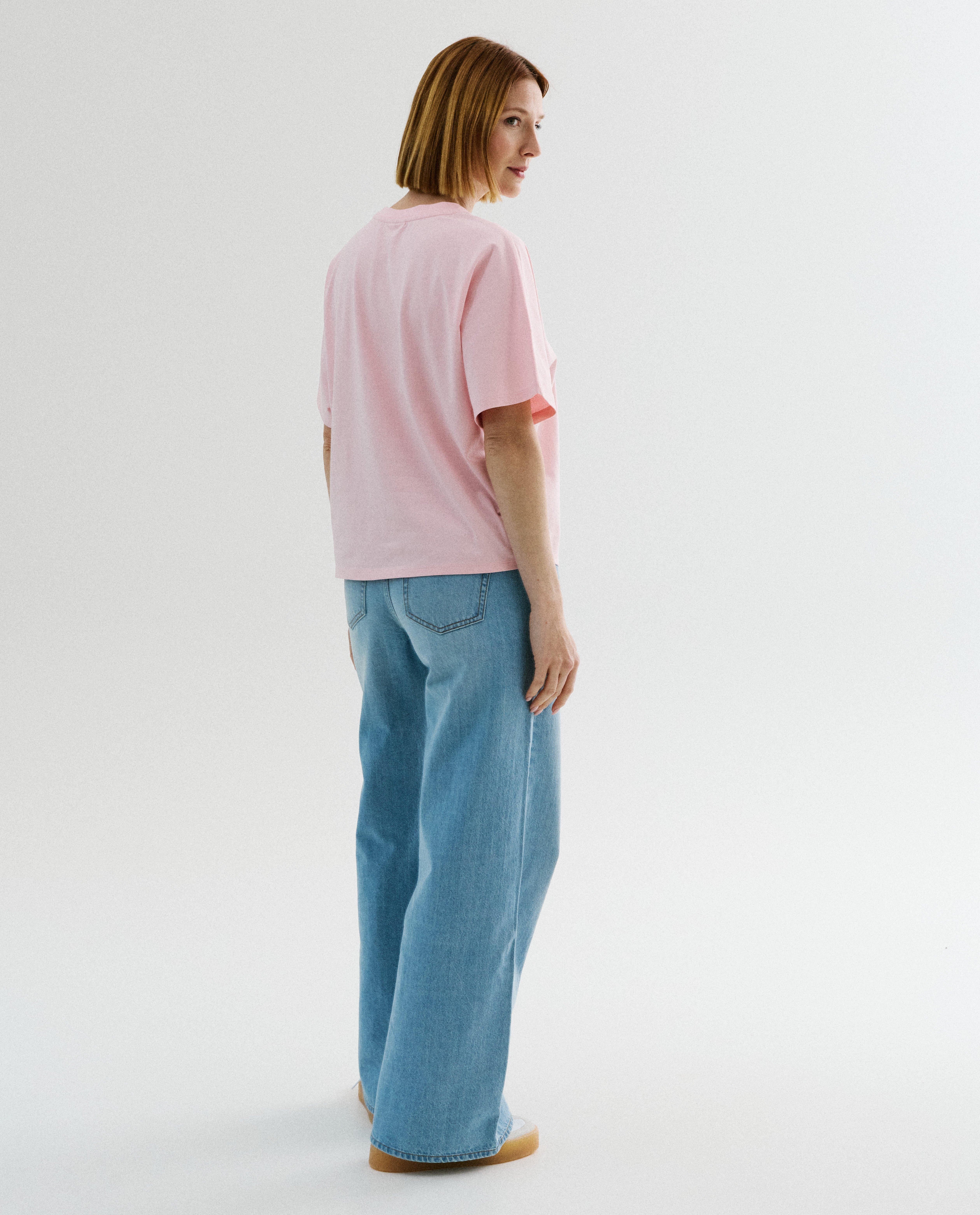 T-shirt met opschrift van pailletten, loose fit - Product Detail - lichtroze - afbeelding nummer 3