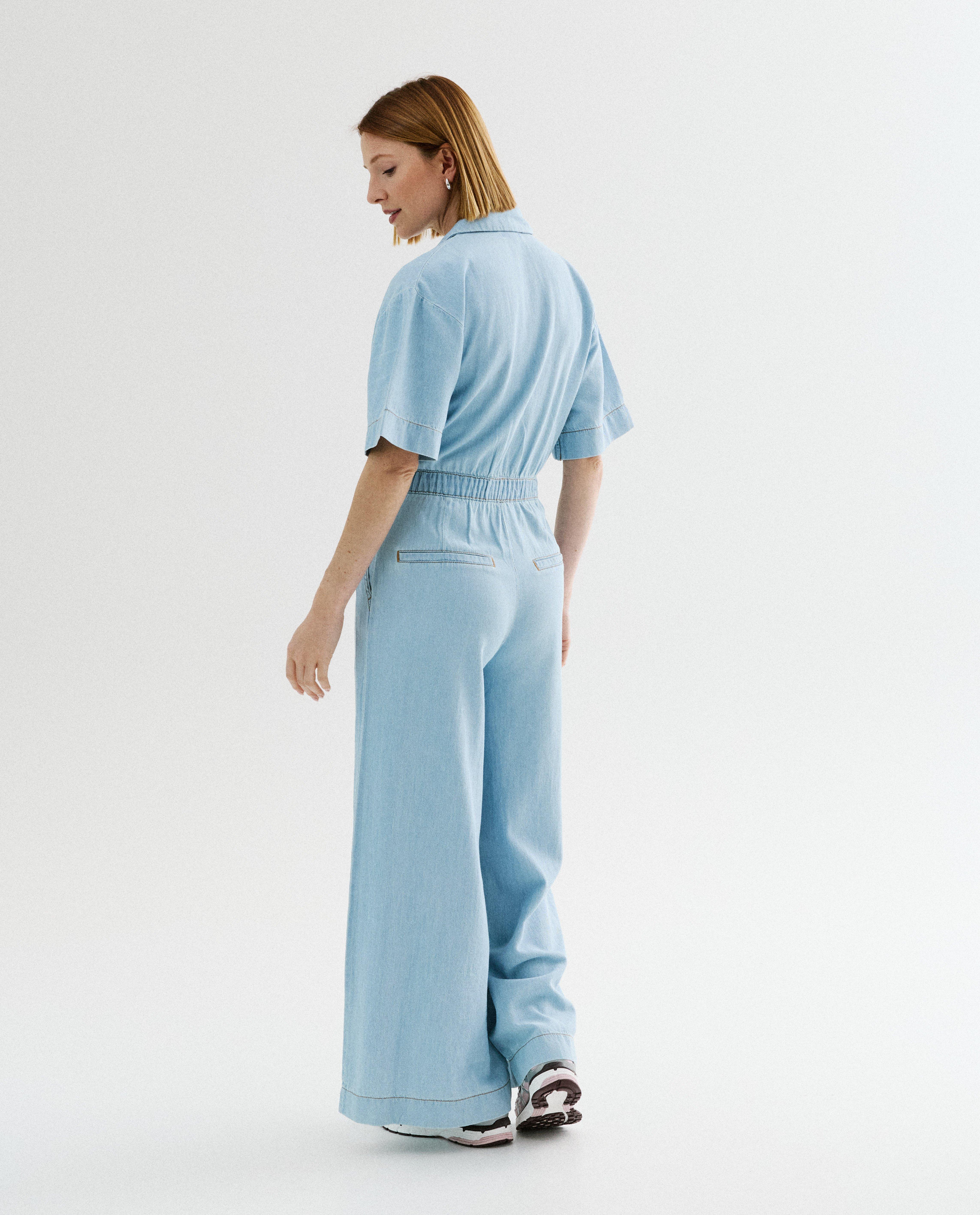 Combinaison en jeans - D&eacute;tails du produit - bleu clair - image num&eacute;ro 2