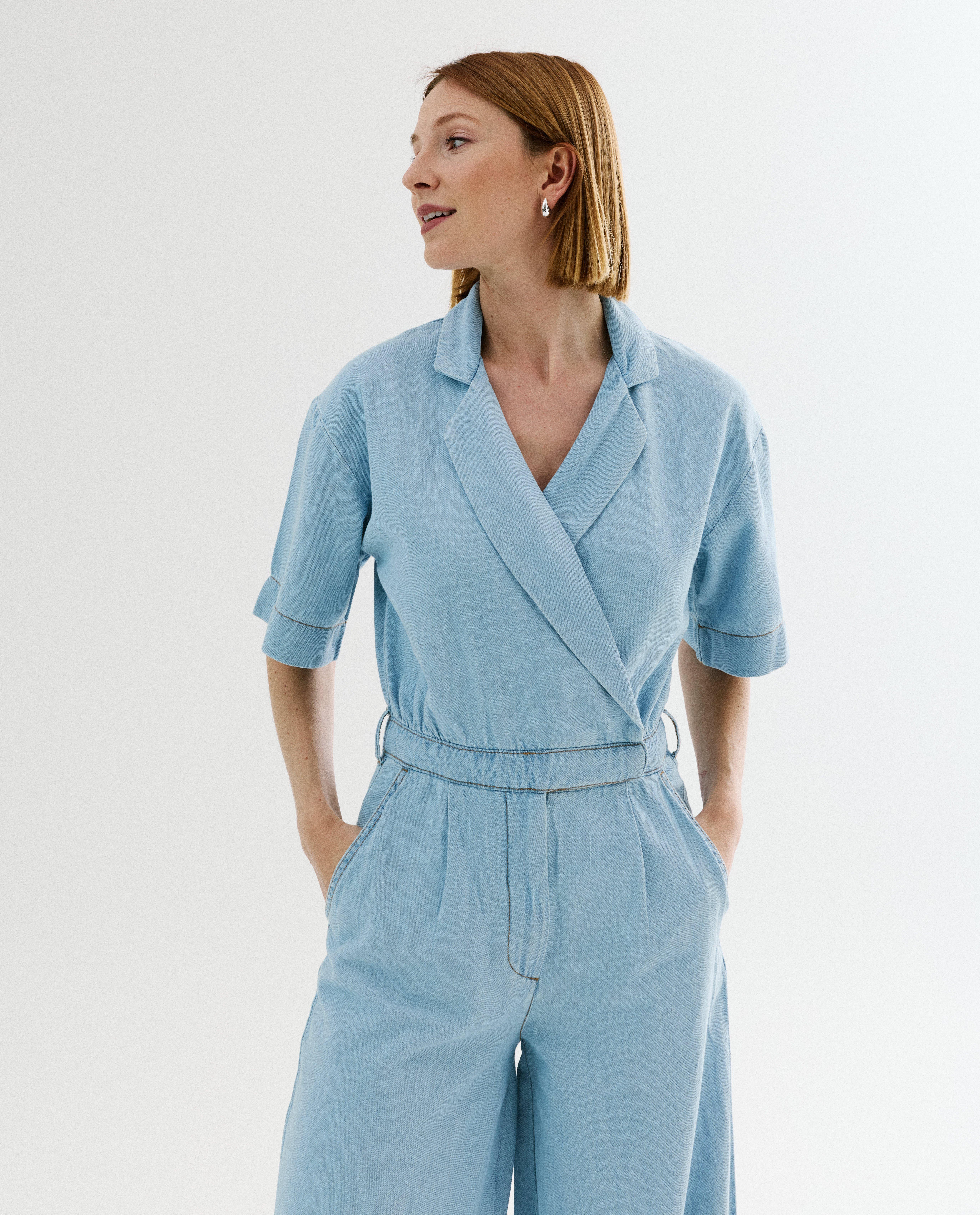 Combinaison en jeans - D&eacute;tails du produit - bleu clair - image num&eacute;ro 3