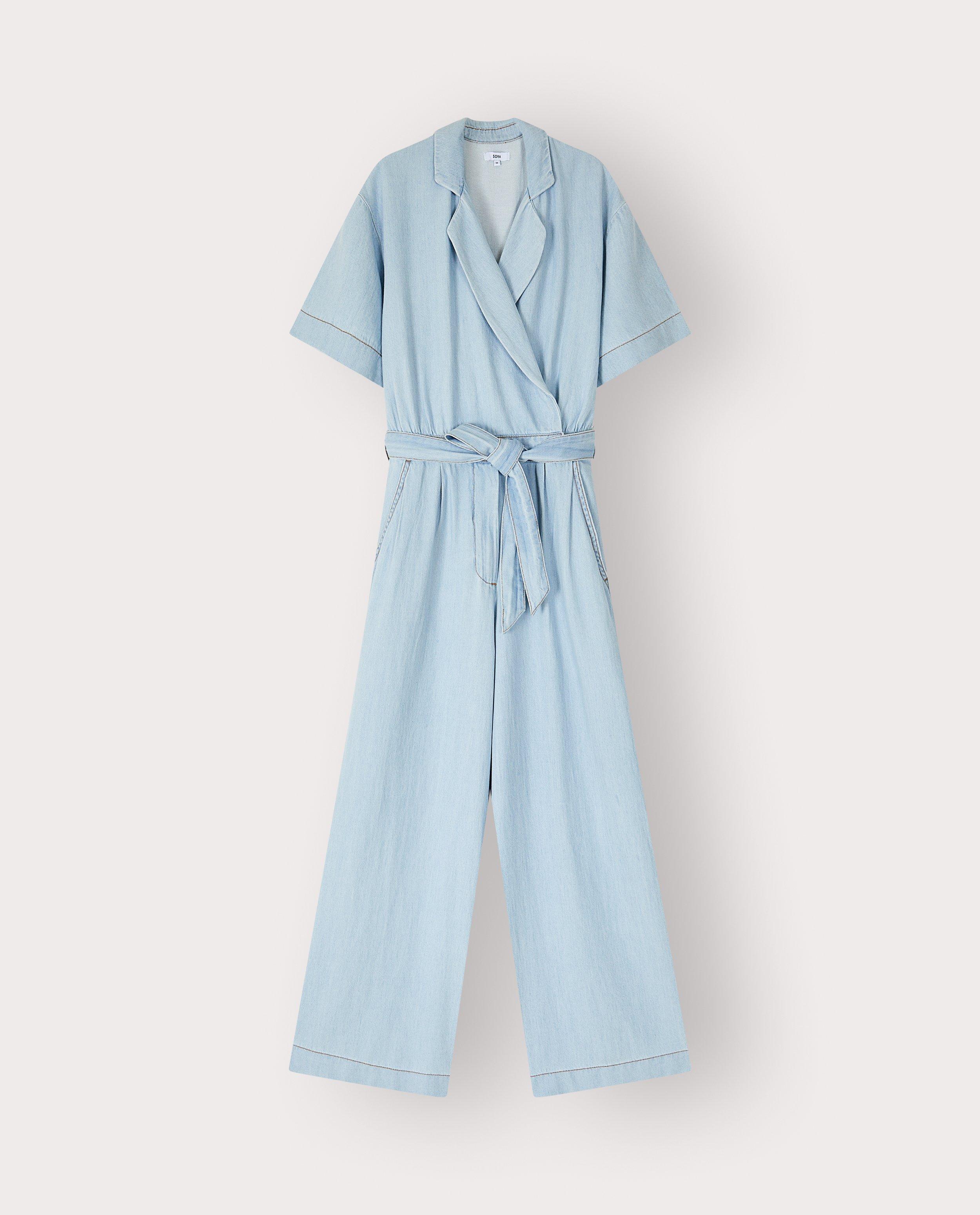 Combinaison en jeans - D&eacute;tails du produit - bleu clair - image num&eacute;ro 4