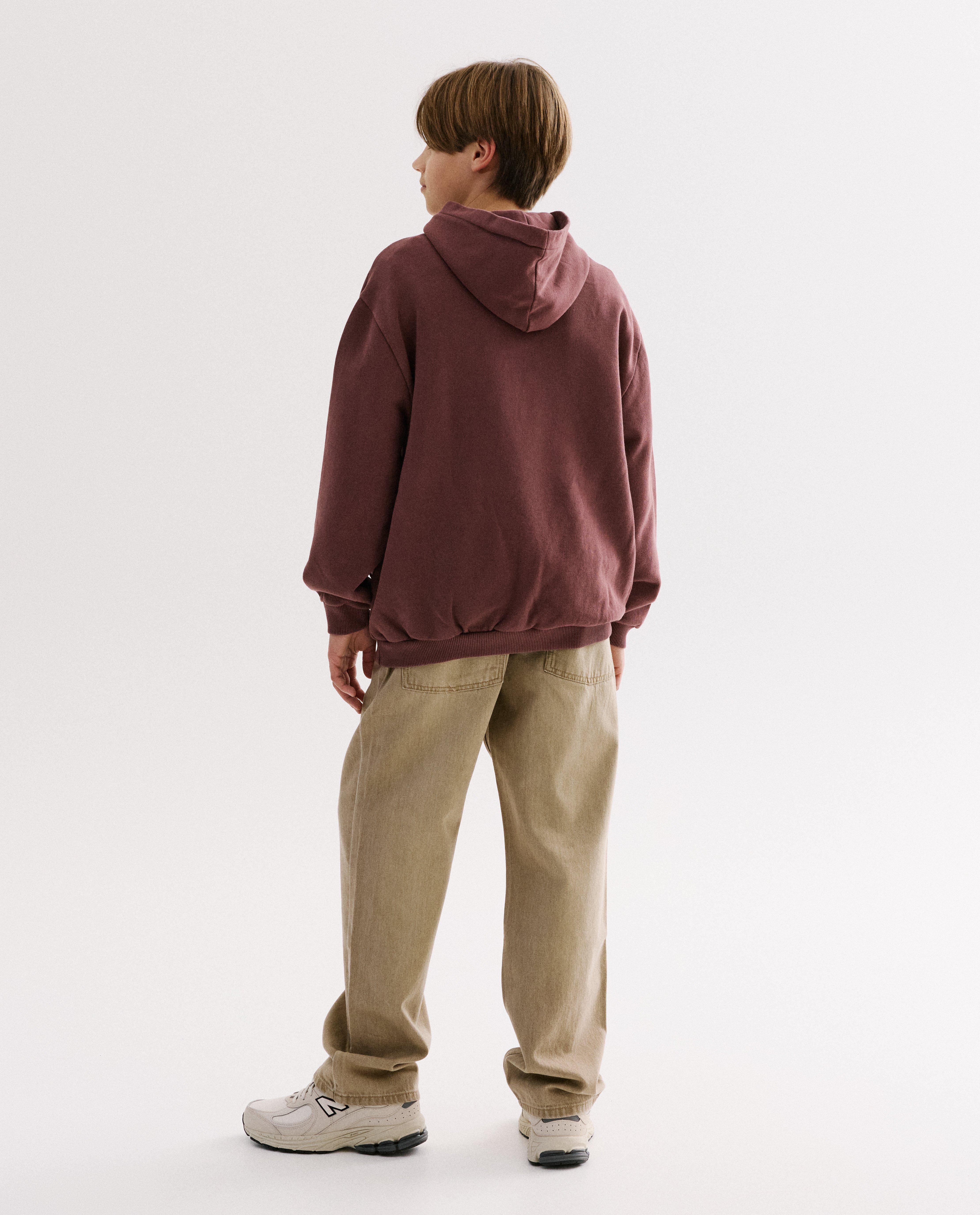 Hoodie avec une inscription brod&eacute;e - D&eacute;tails du produit - violet - image num&eacute;ro 3