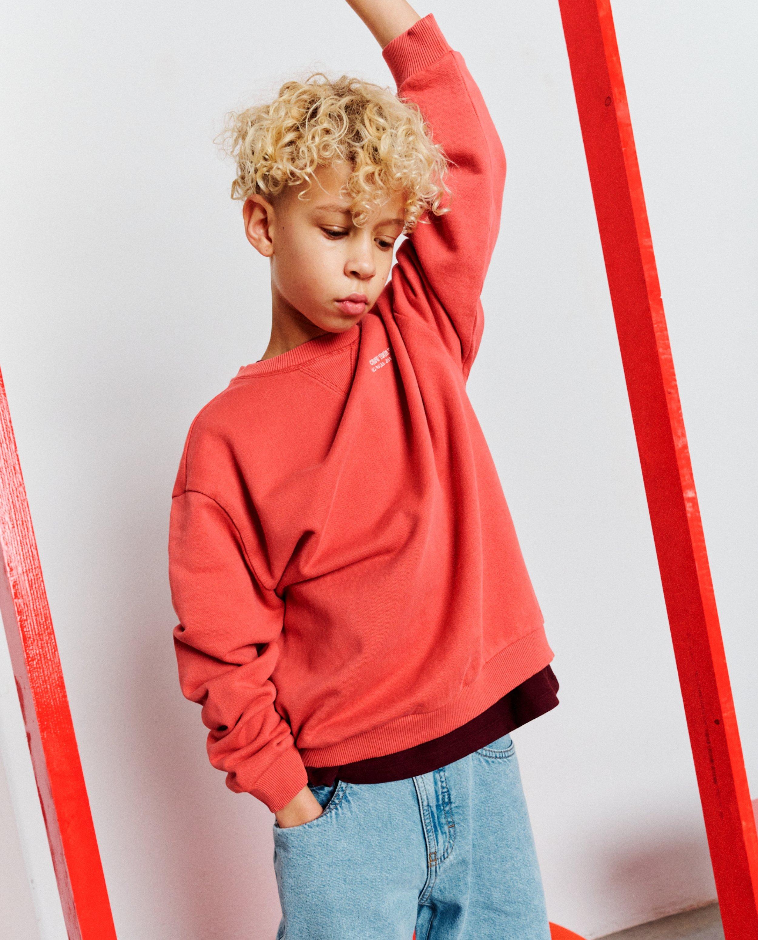 Sweater met geborduurd opschrift - Fish & Chips