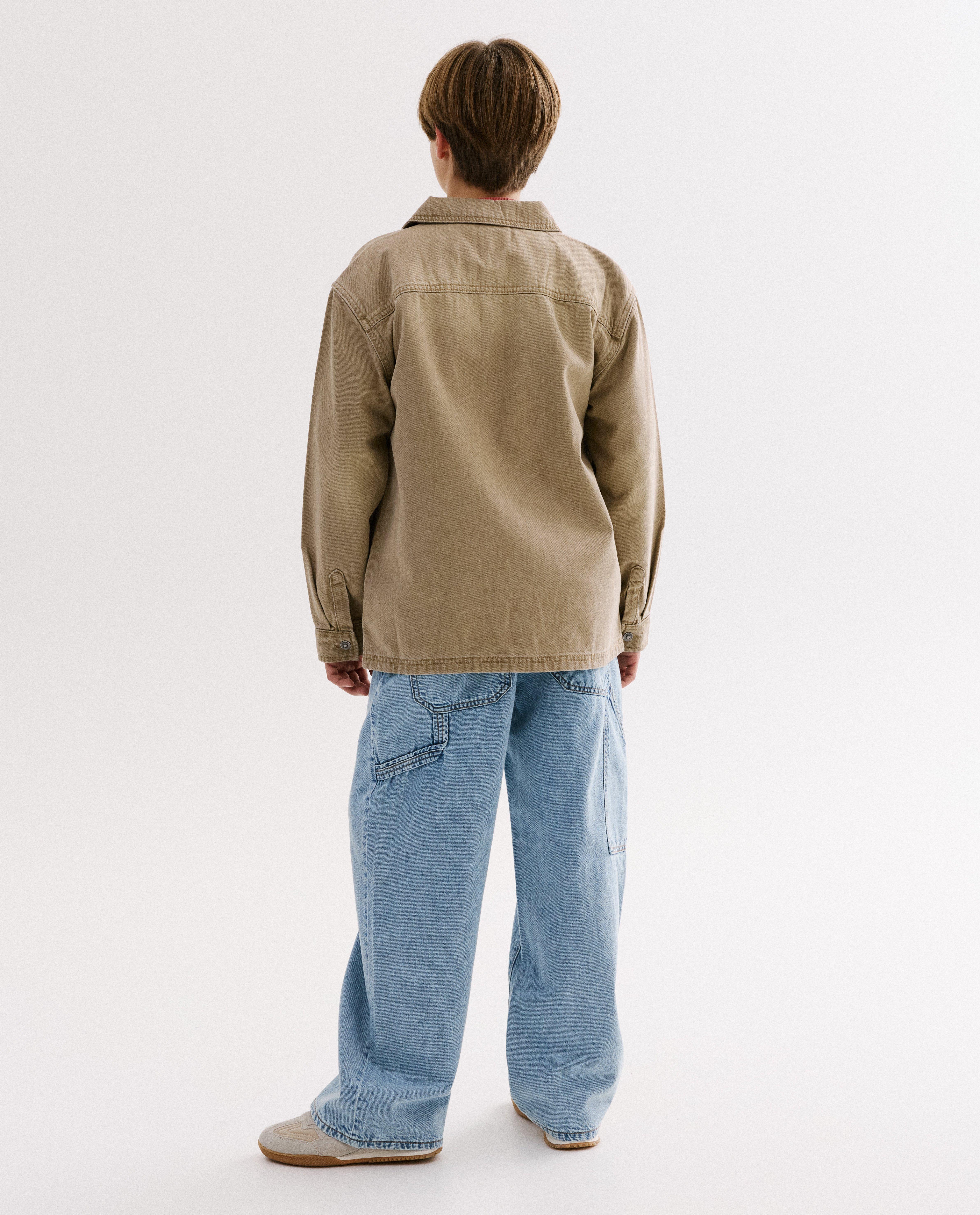 Cardigan - Bruin jeansvest, oversized fit