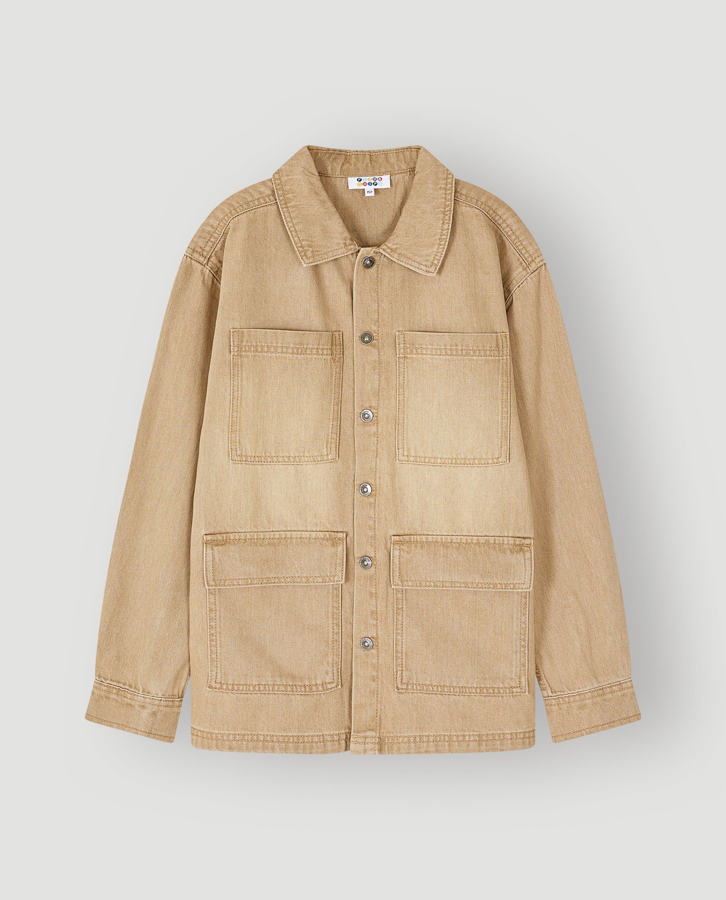 Cardigan - Bruin jeansvest, oversized fit