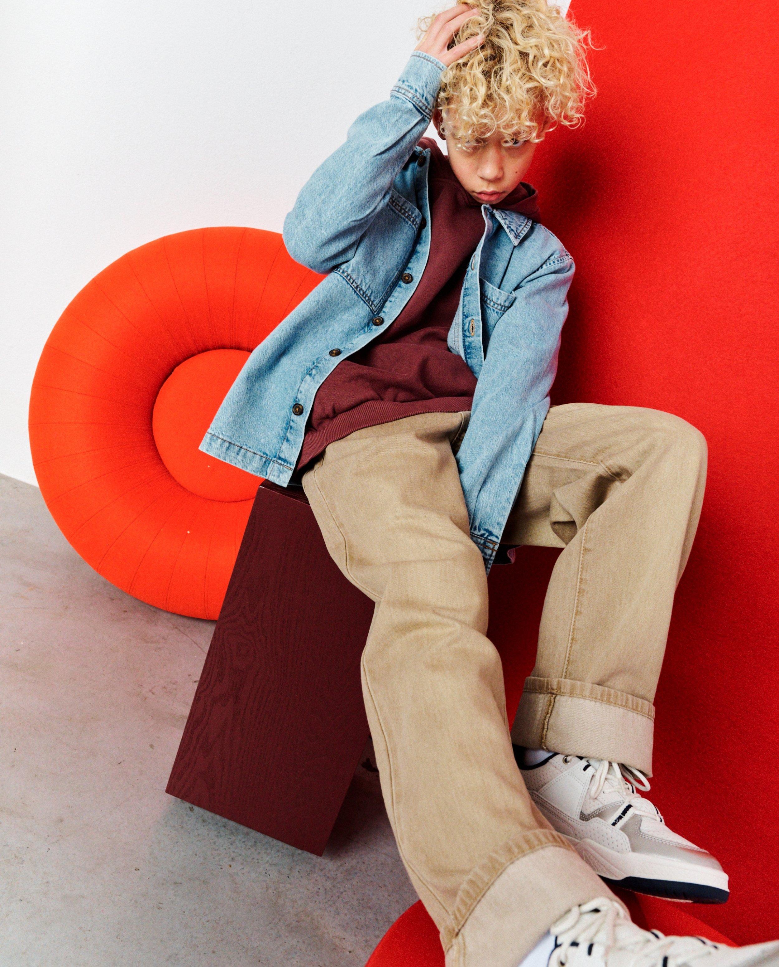 Bruine jeans, loose fit - Fish & Chips