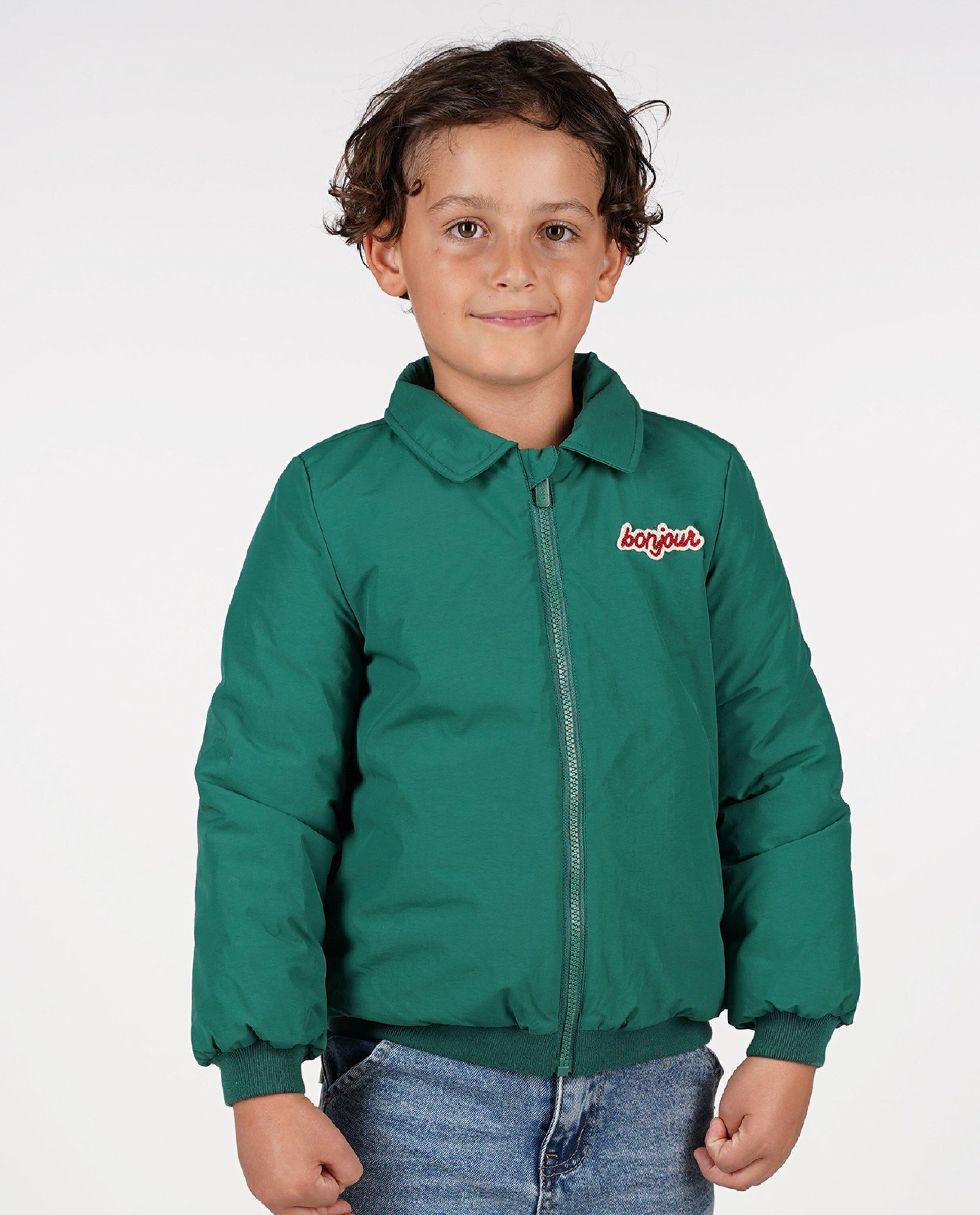 Bomber met geborduurd opschrift, oversized fit, 110-128