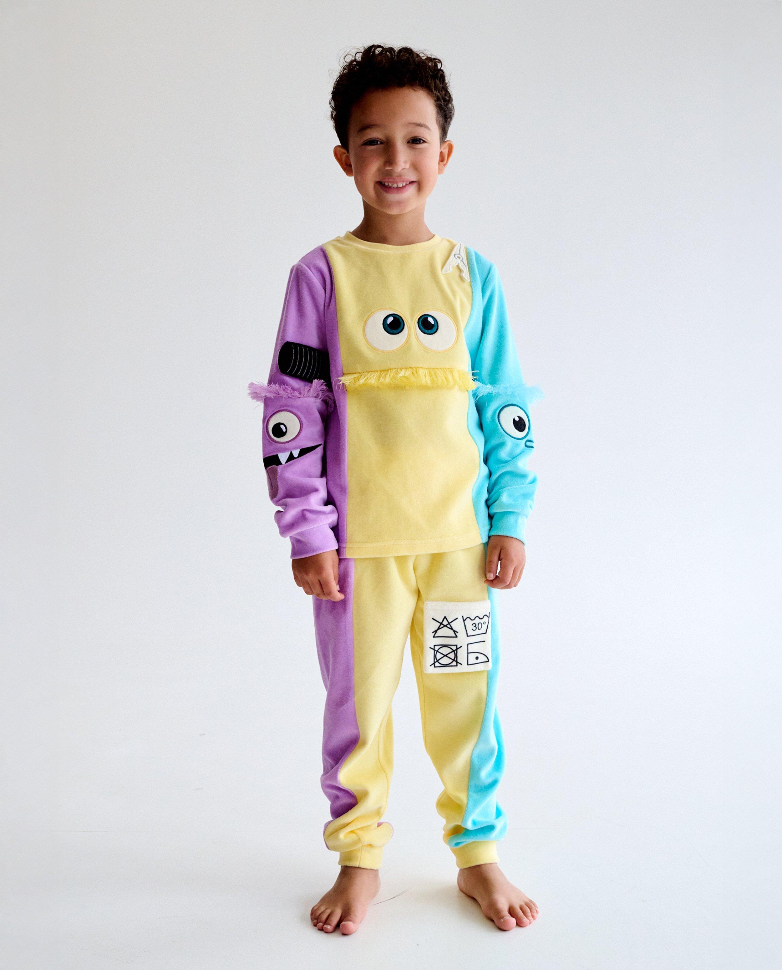 Fluwelen pyjama Pluisjes, 116-170 - Product Detail - geel - afbeelding nummer 1