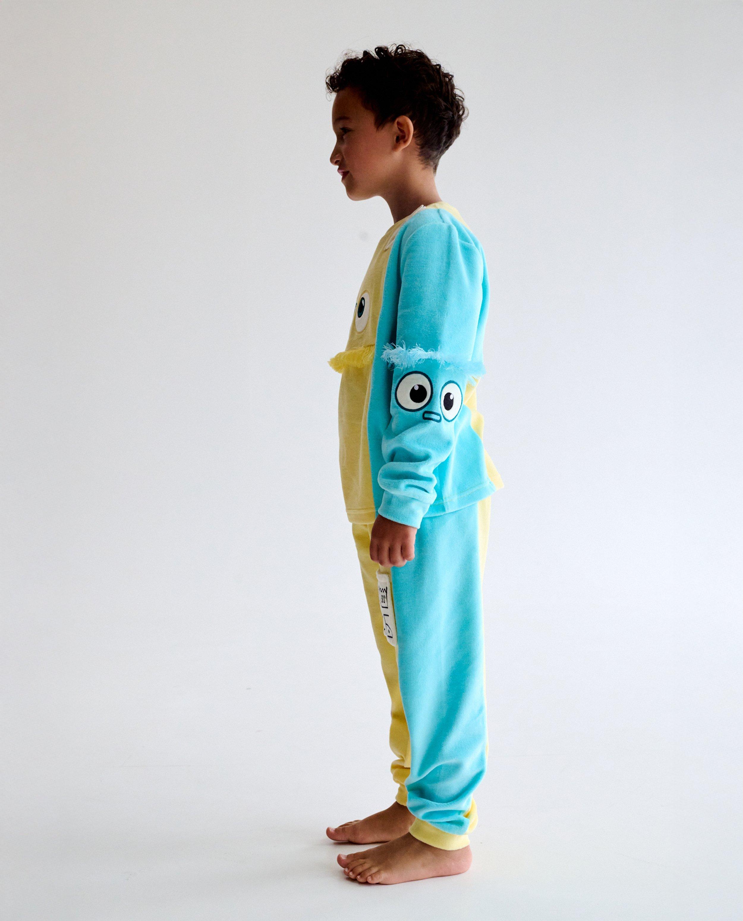Fluwelen pyjama Pluisjes, 116-170 - Product Detail - geel - afbeelding nummer 3