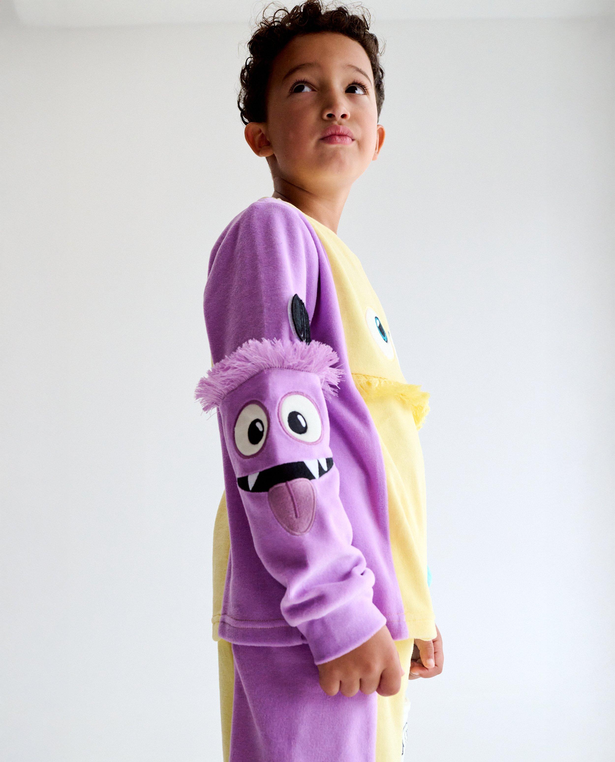 Fluwelen pyjama Pluisjes, 116-170 - Product Detail - geel - afbeelding nummer 5