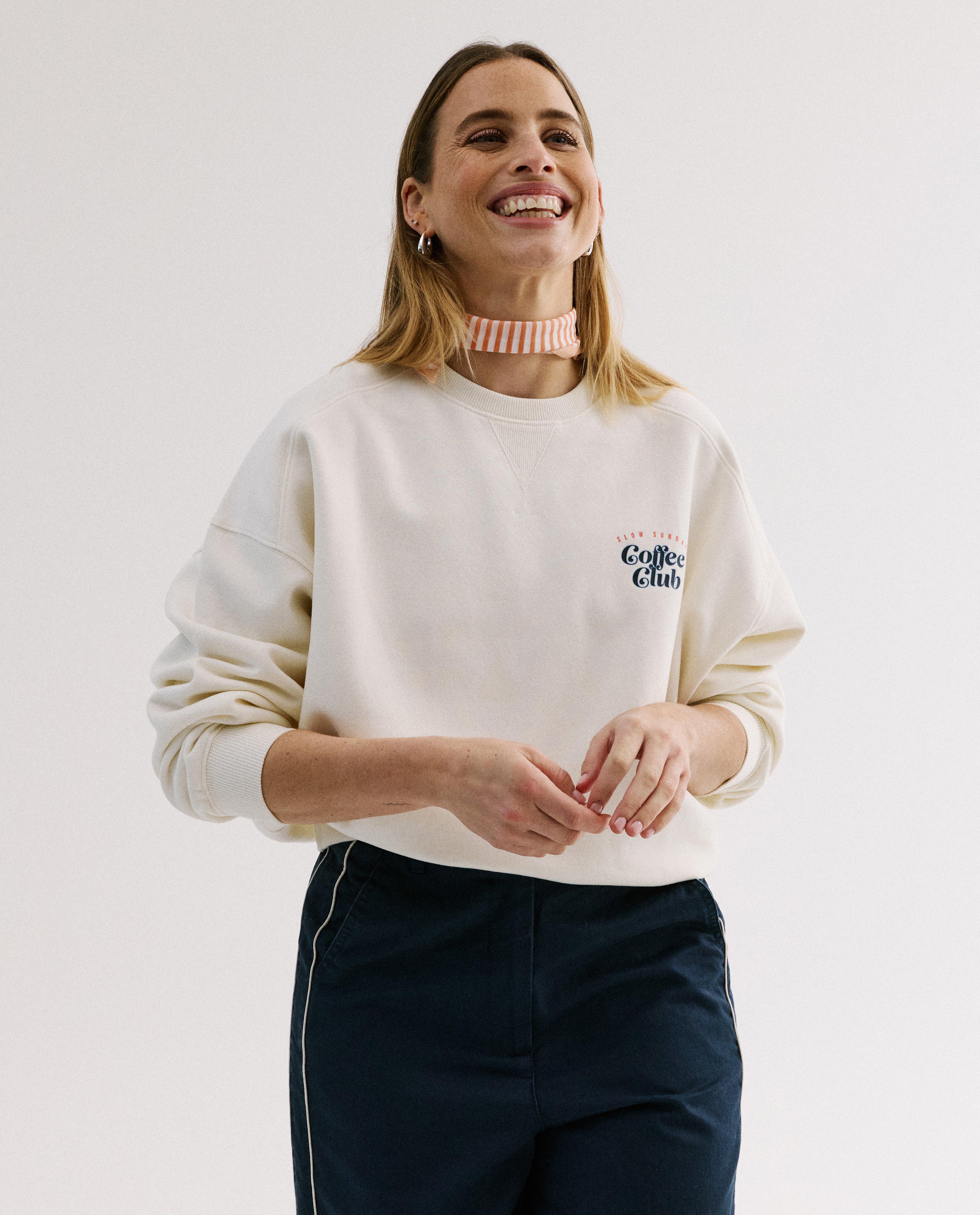 Sweater met backprint, oversized fit - Product Detail - wit - afbeelding nummer 1