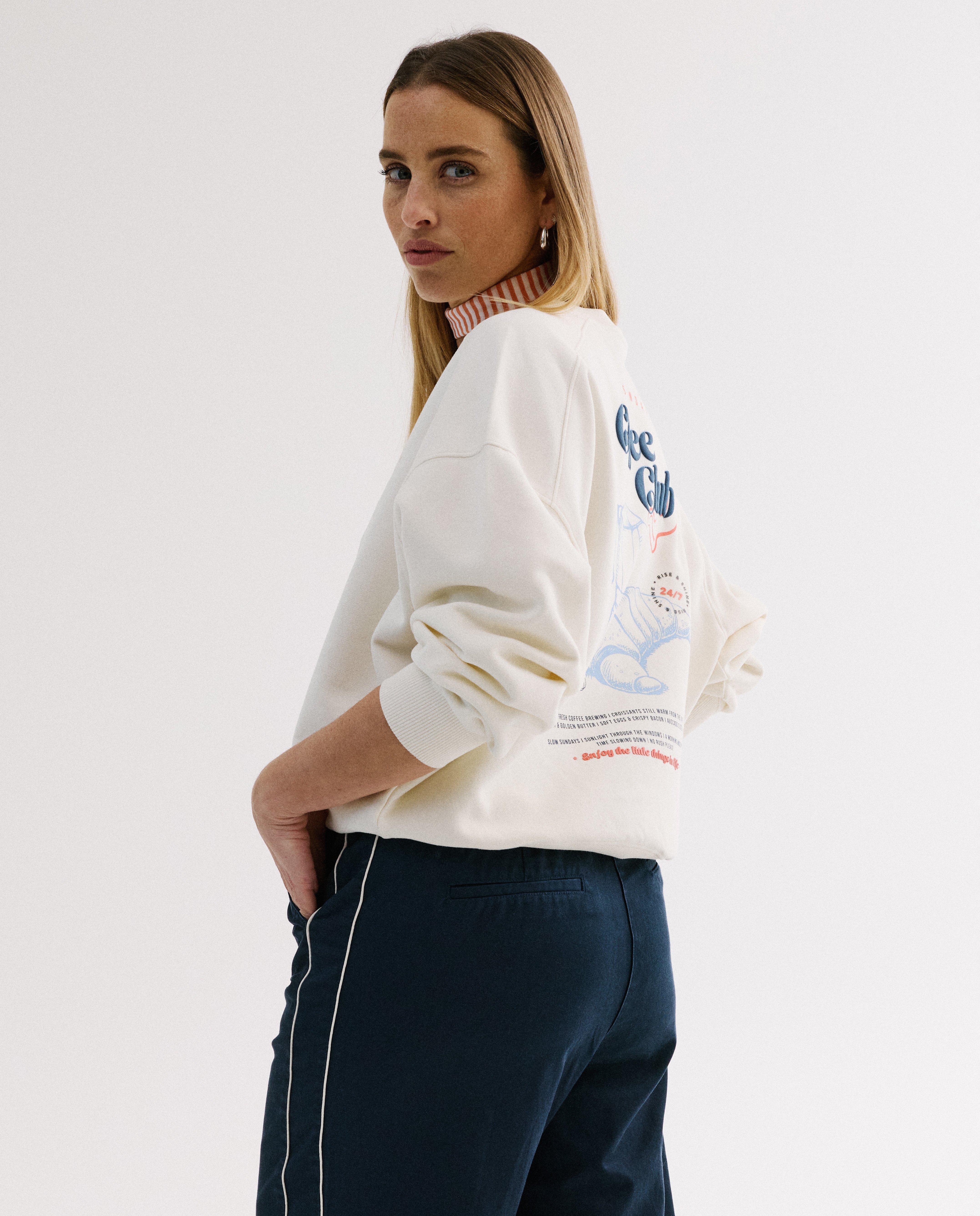 Sweater met backprint, oversized fit - Product Detail - wit - afbeelding nummer 4