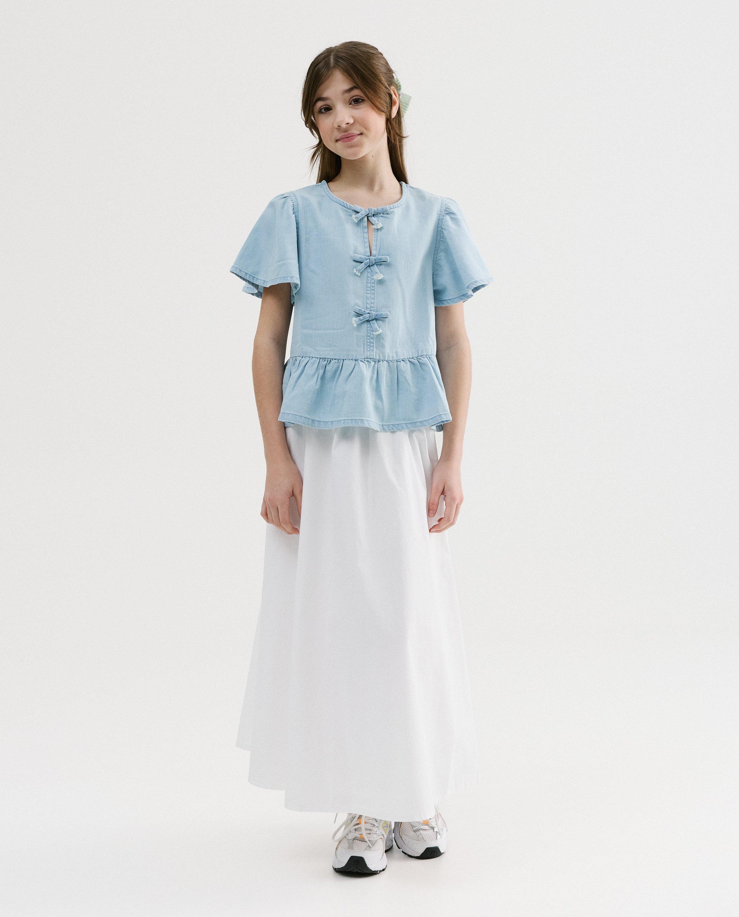 Blouse van jeans met strikjes, 134-176 - Product Detail - lichtblauw - afbeelding nummer 2