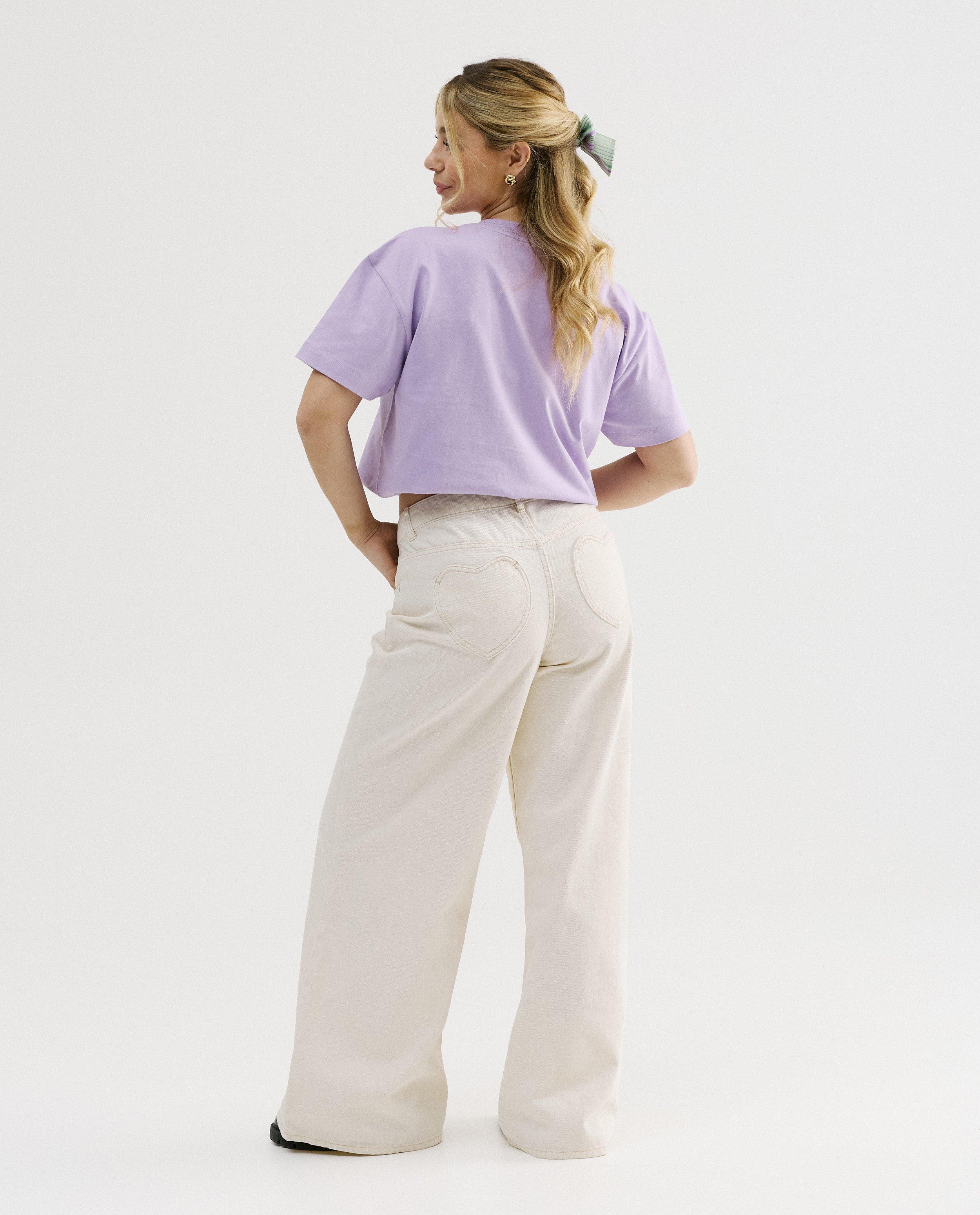 Broek met hartvormige zakken, wide fit, XS-L - Product Detail - wit - afbeelding nummer 2