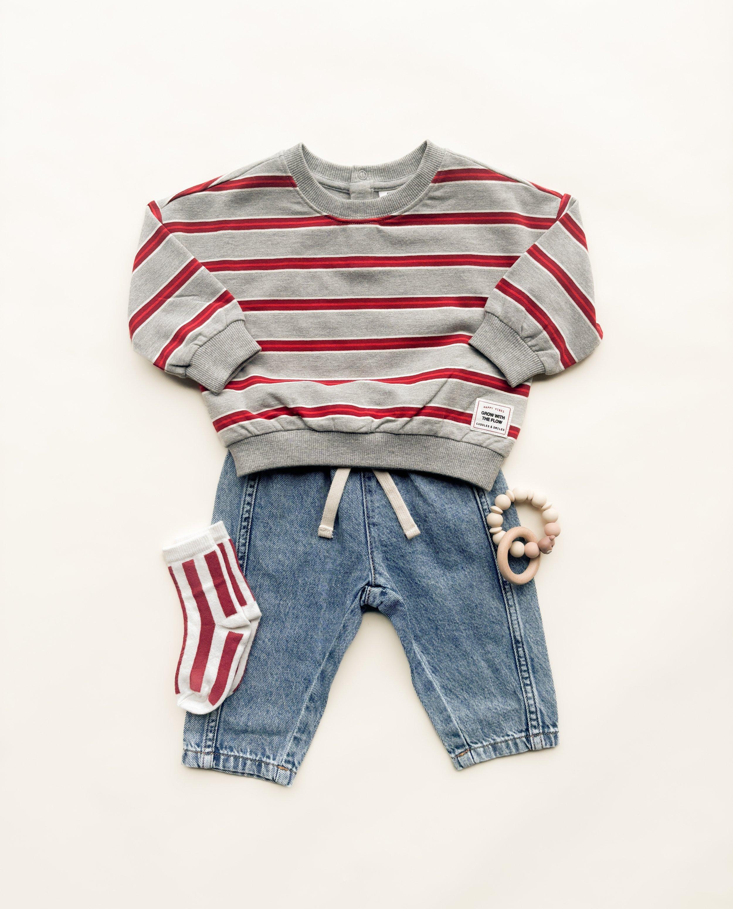 Sweat &agrave; rayures - D&eacute;tails du produit - gris clair - image num&eacute;ro 4