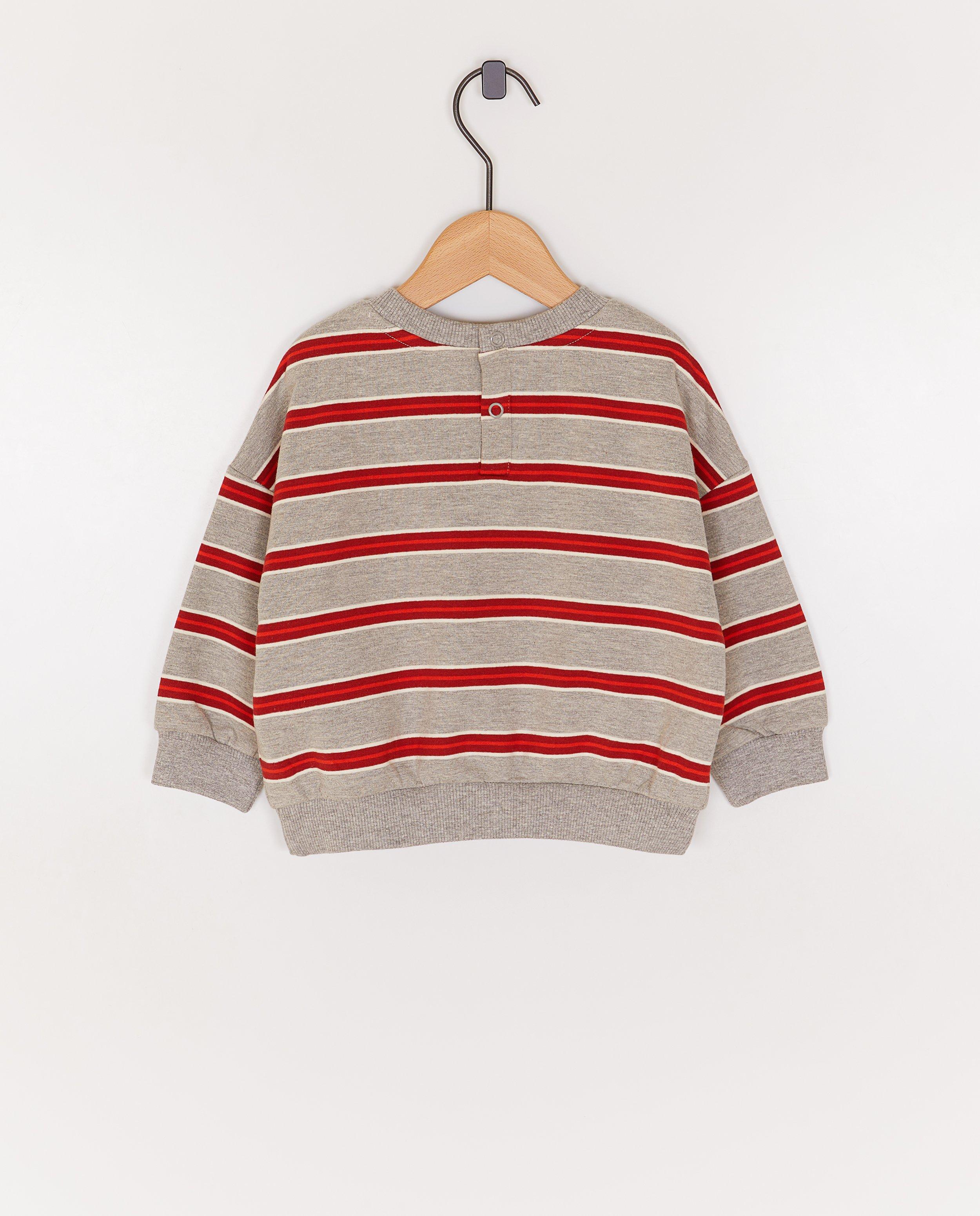 Sweat &agrave; rayures - D&eacute;tails du produit - gris clair - image num&eacute;ro 2