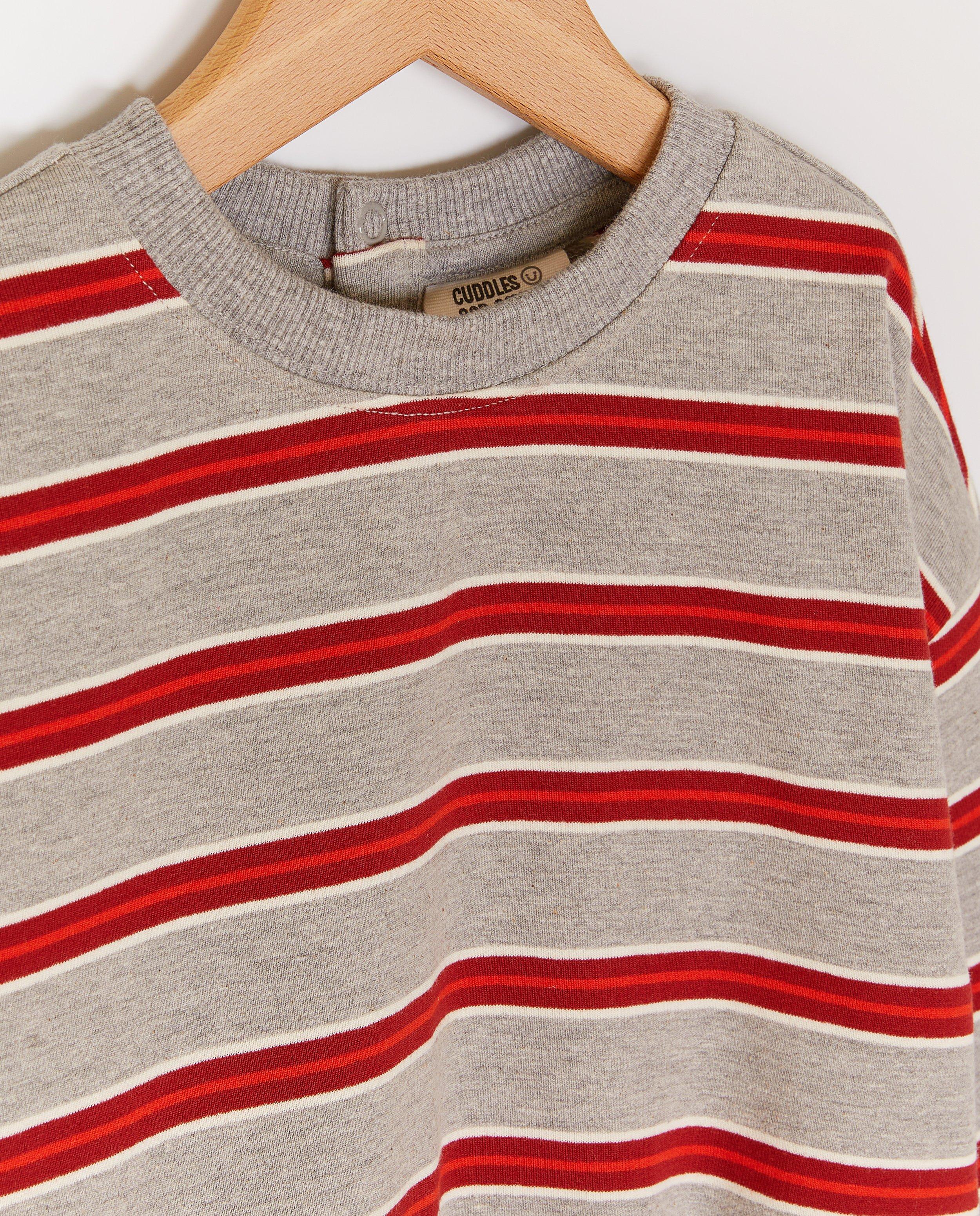 Sweat &agrave; rayures - D&eacute;tails du produit - gris clair - image num&eacute;ro 3