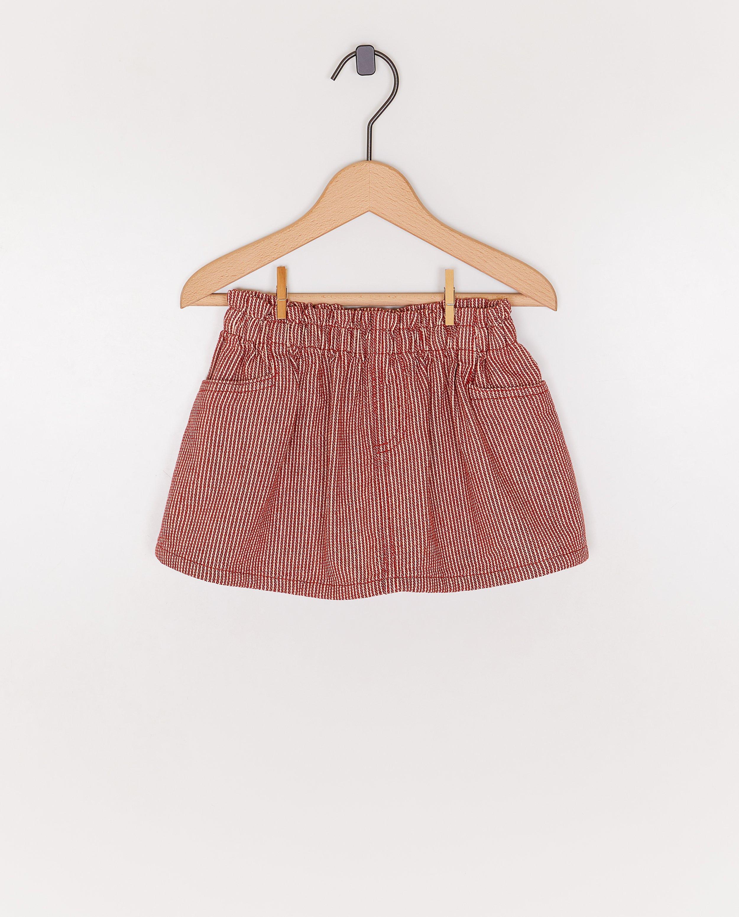 Jeansrok met fijne strepen