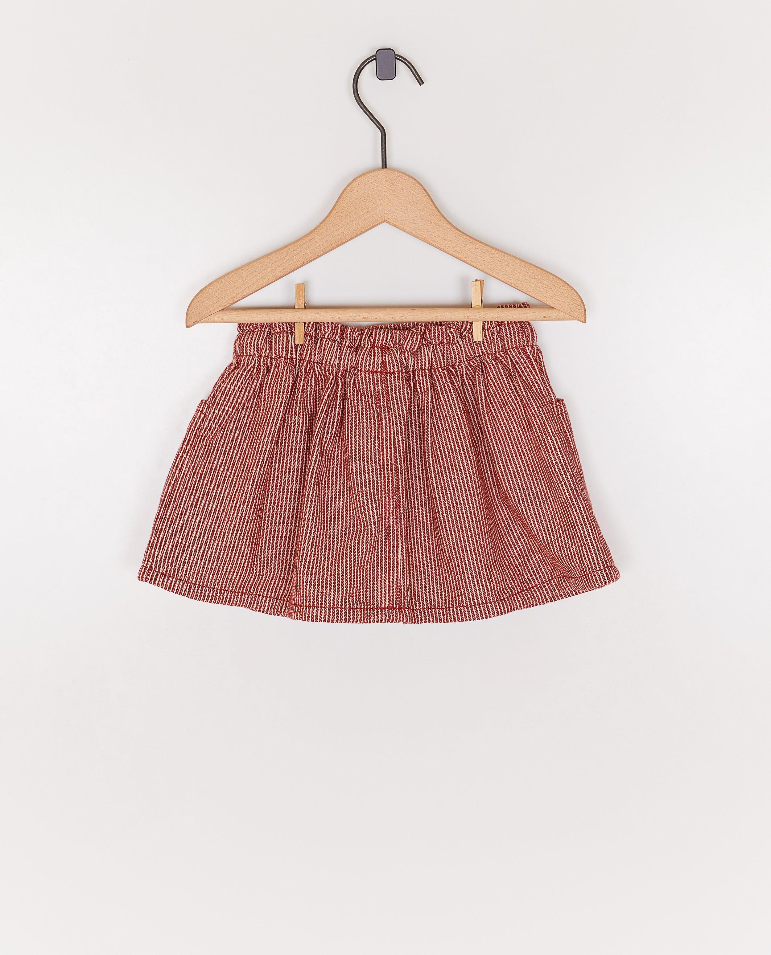 Jeansrok met fijne strepen - Product Detail - rood - afbeelding nummer 2