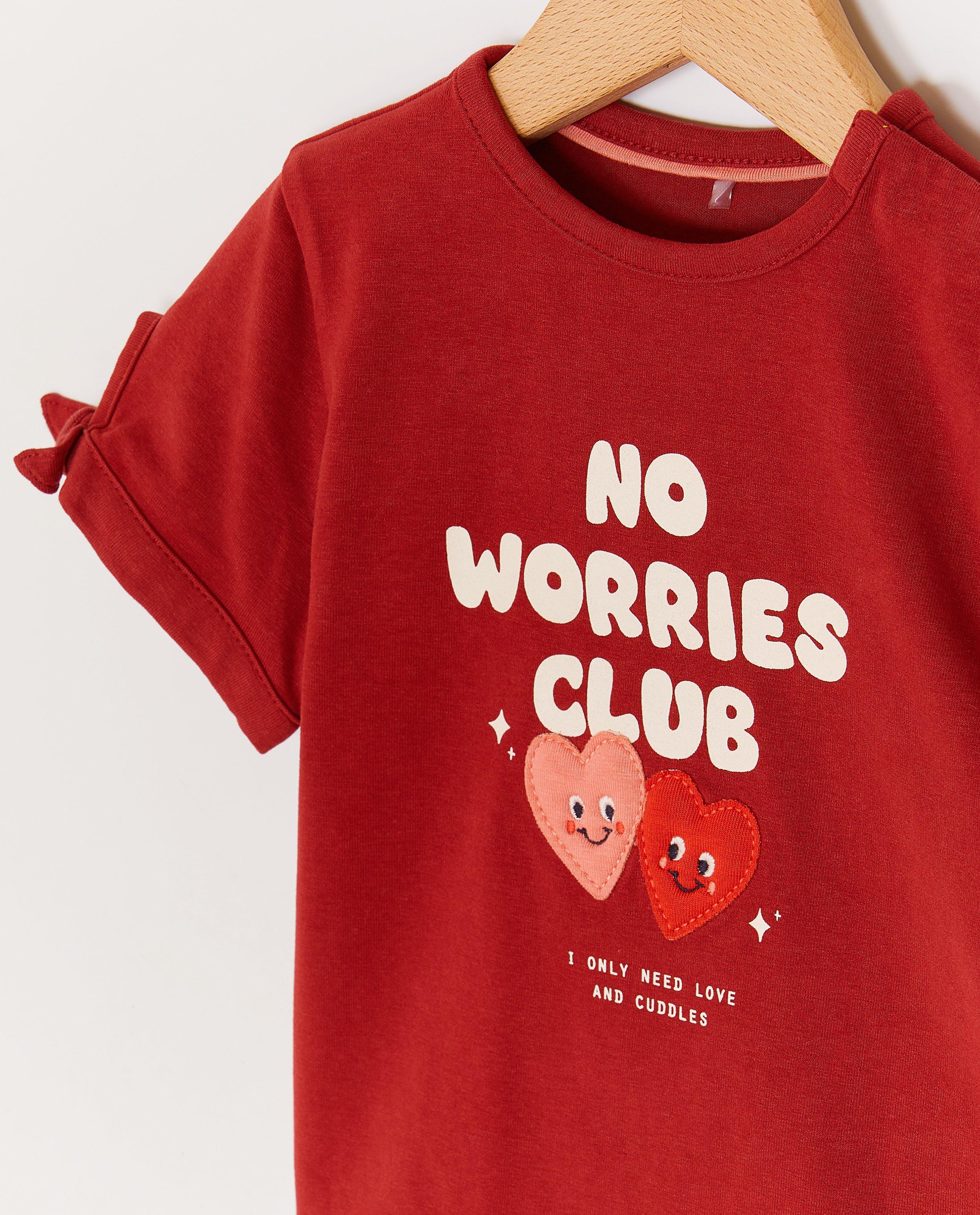 T-shirt &agrave; inscription - D&eacute;tails du produit - rouge - image num&eacute;ro 3