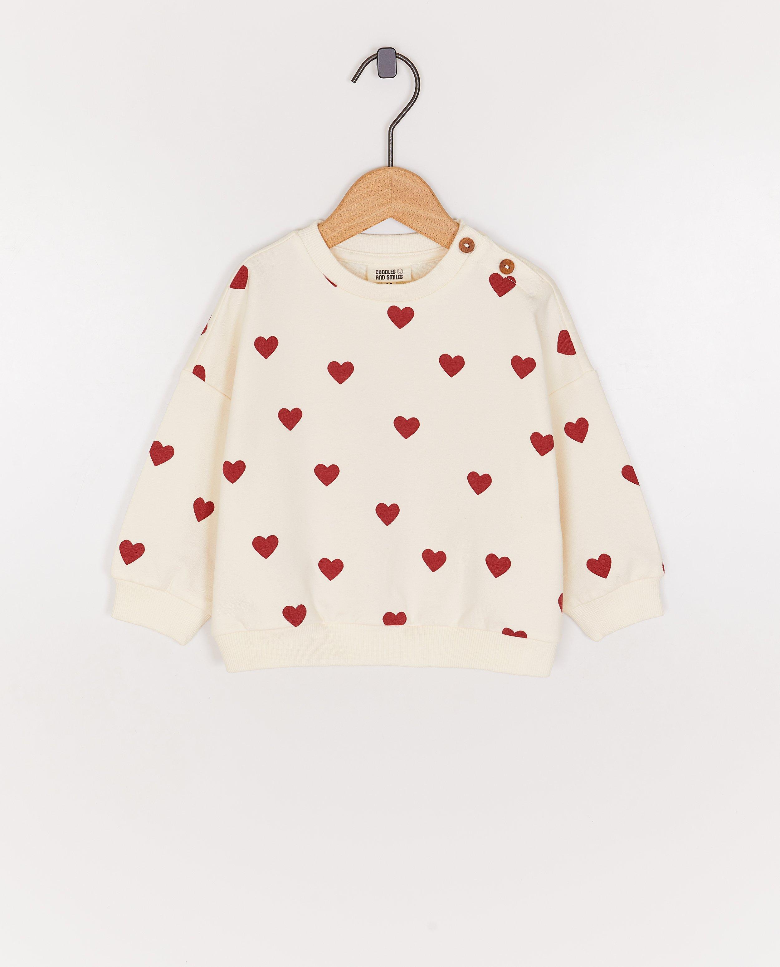 Sweater met hartjesprint - Product Detail - wit - afbeelding nummer 3