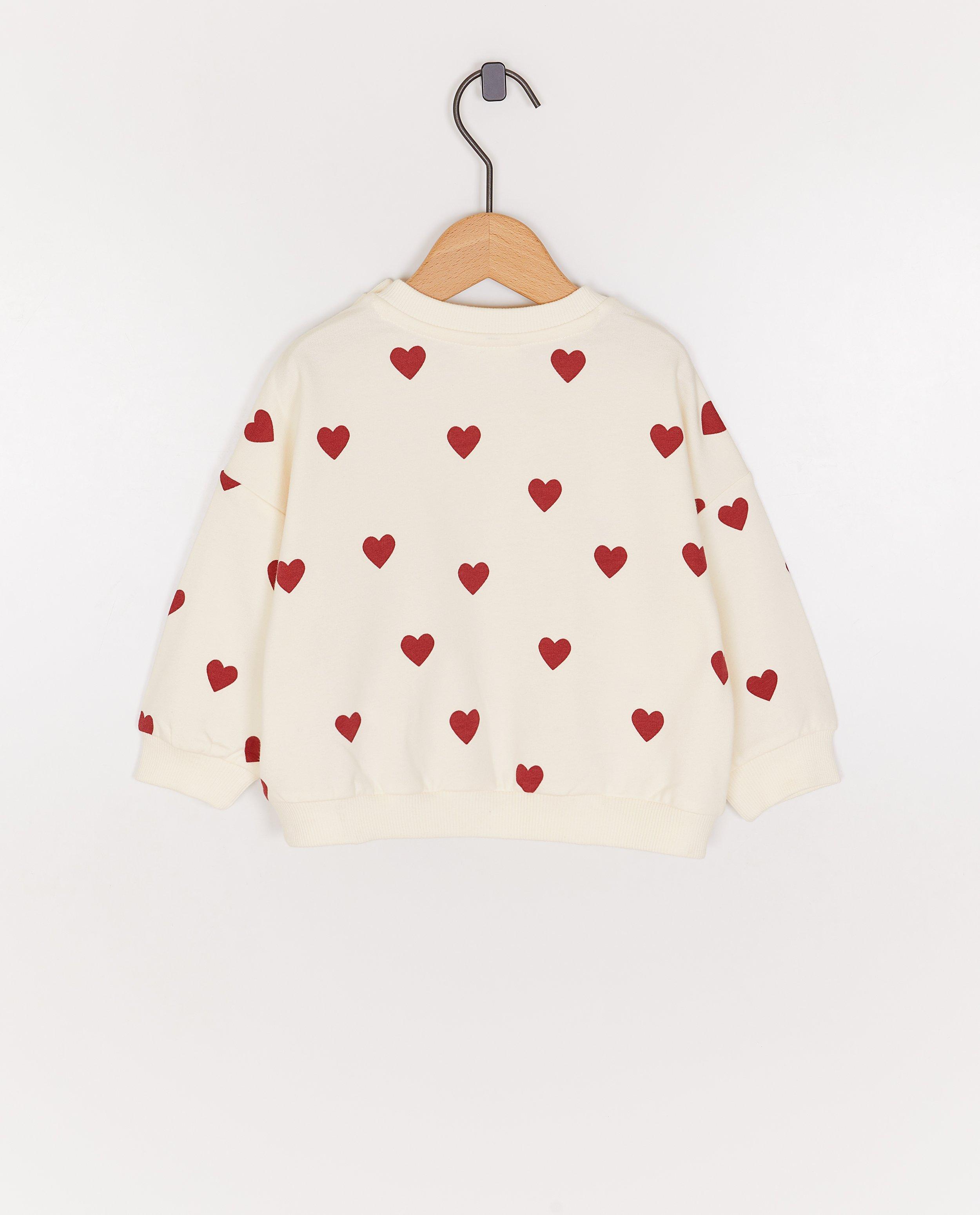 Sweater met hartjesprint - Product Detail - wit - afbeelding nummer 4