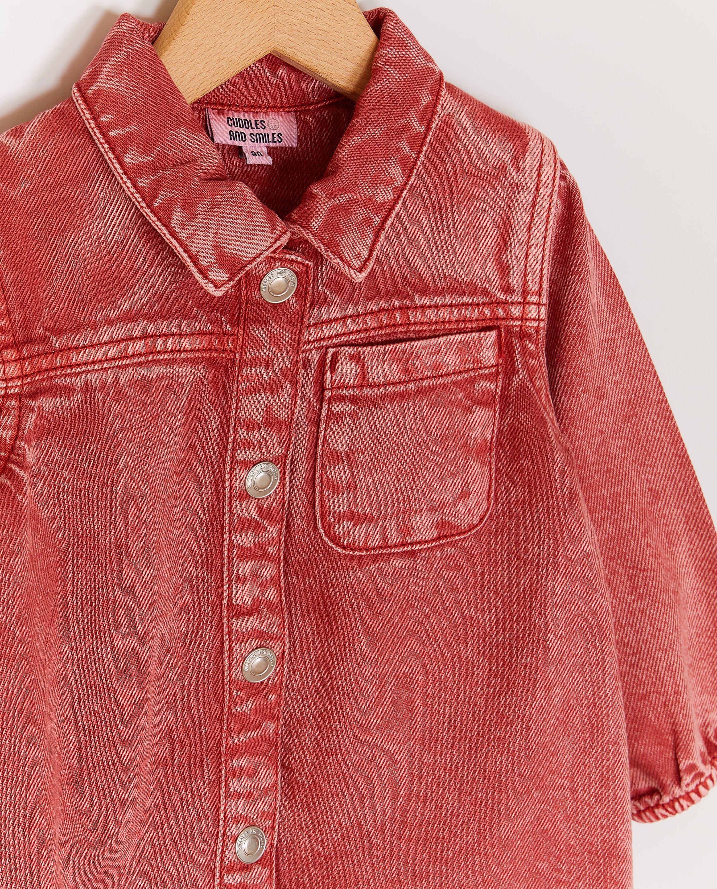 Washed jeansjurk met geborduurd hartje - Product Detail - rood - afbeelding nummer 5