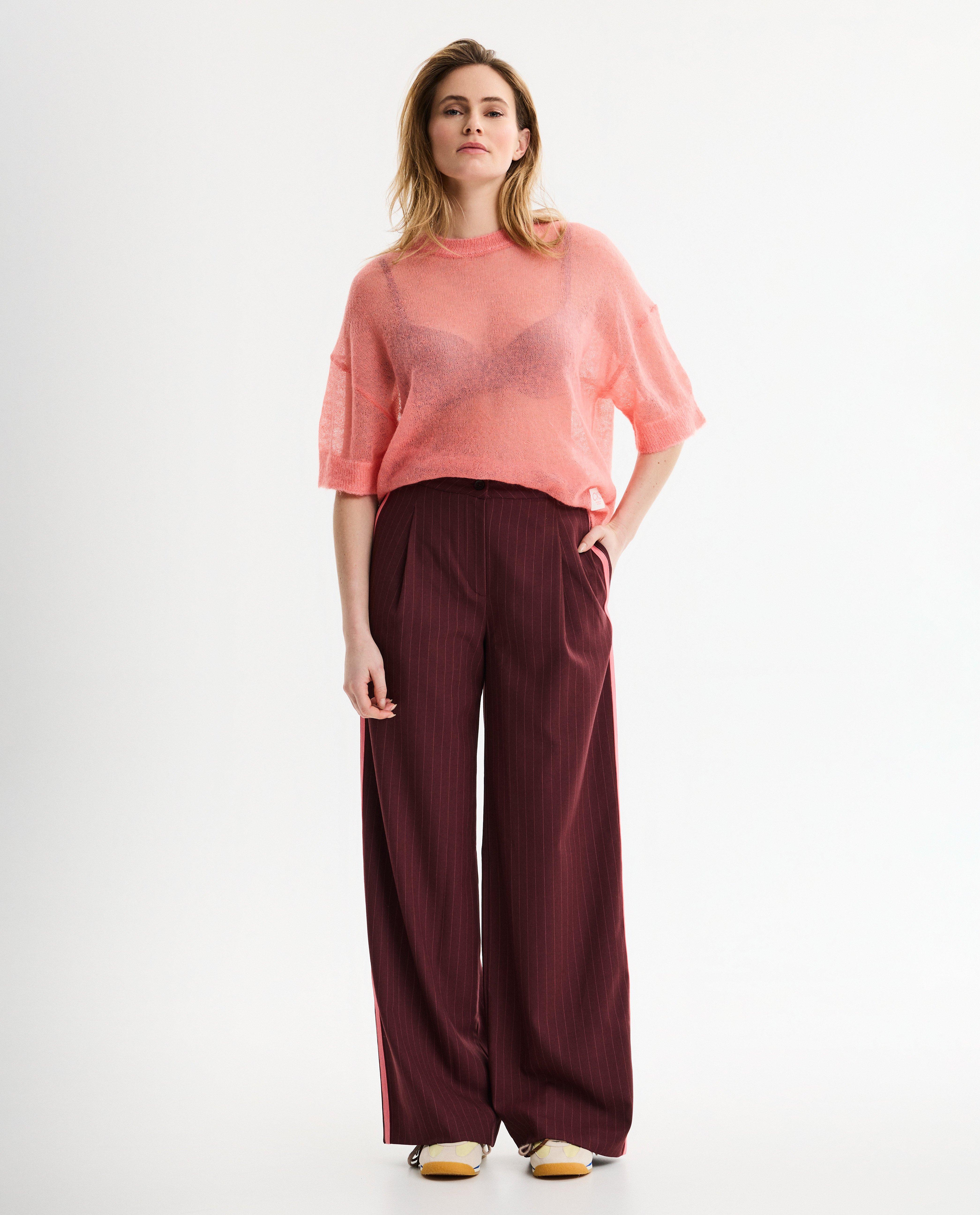 Trui van semi-transparante brei - Product Detail - roze - afbeelding nummer 2