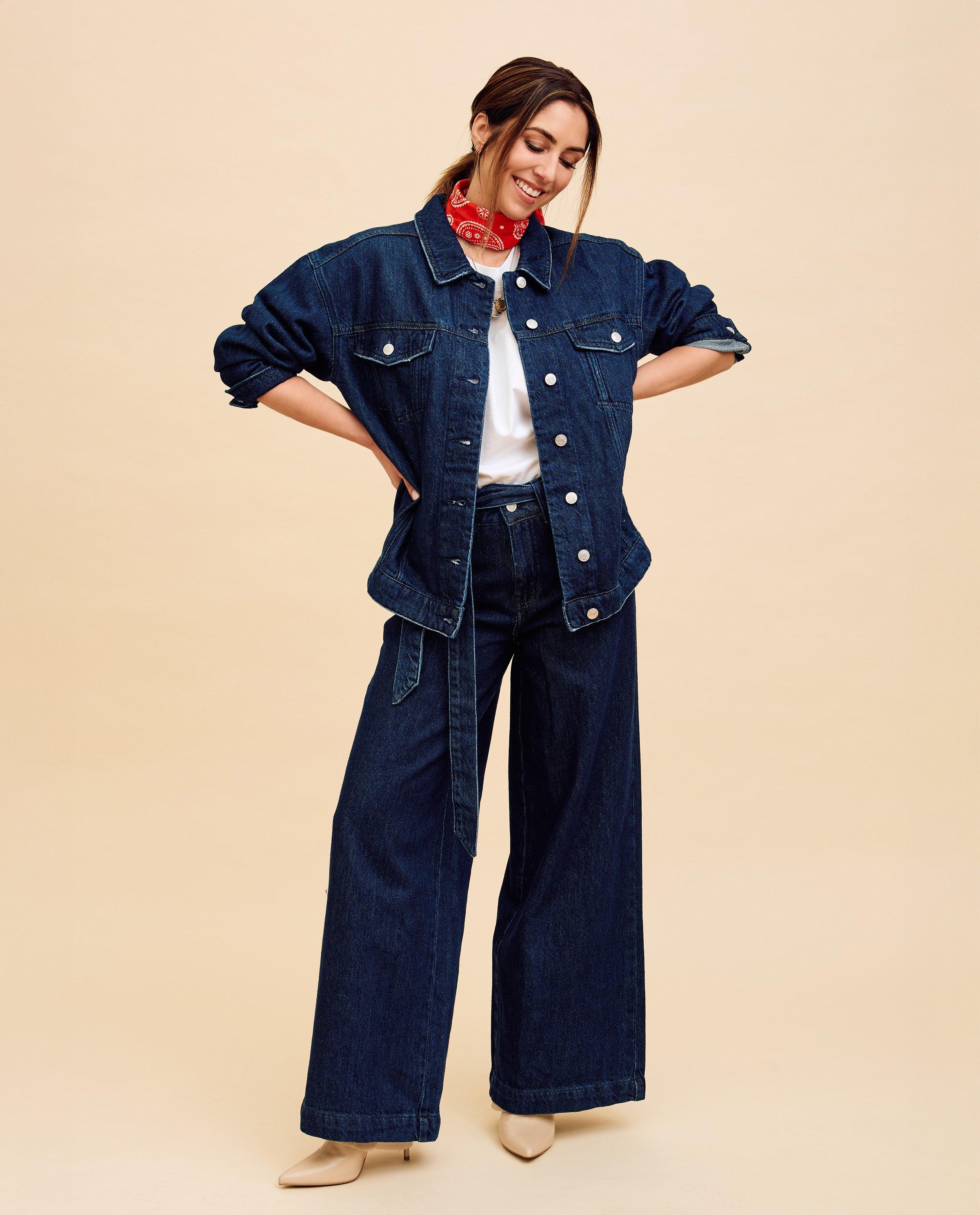 Veste en denim bleu fonc&eacute; - D&eacute;tails du produit - bleu fonc&eacute; - image num&eacute;ro 3