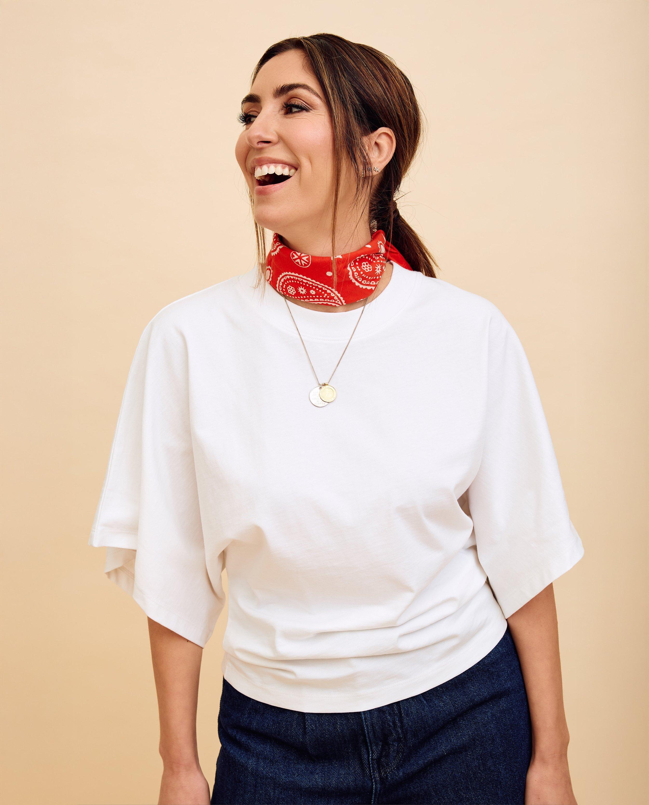 T-shirt &agrave; manches papillon