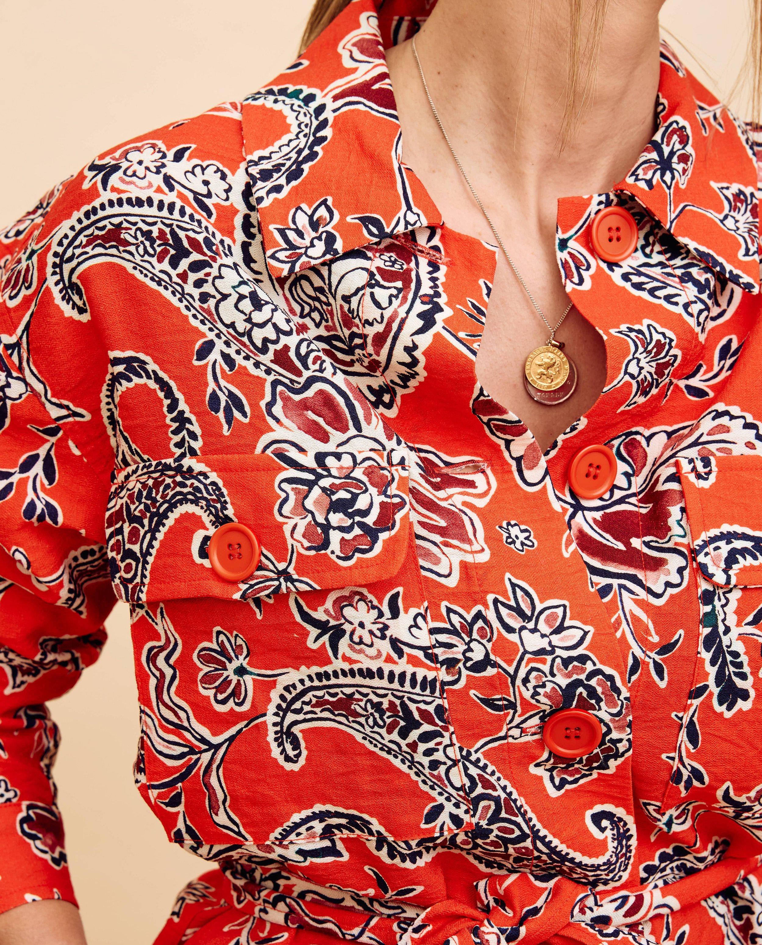 Chemise textur&eacute;e - D&eacute;tails du produit - orange - image num&eacute;ro 5