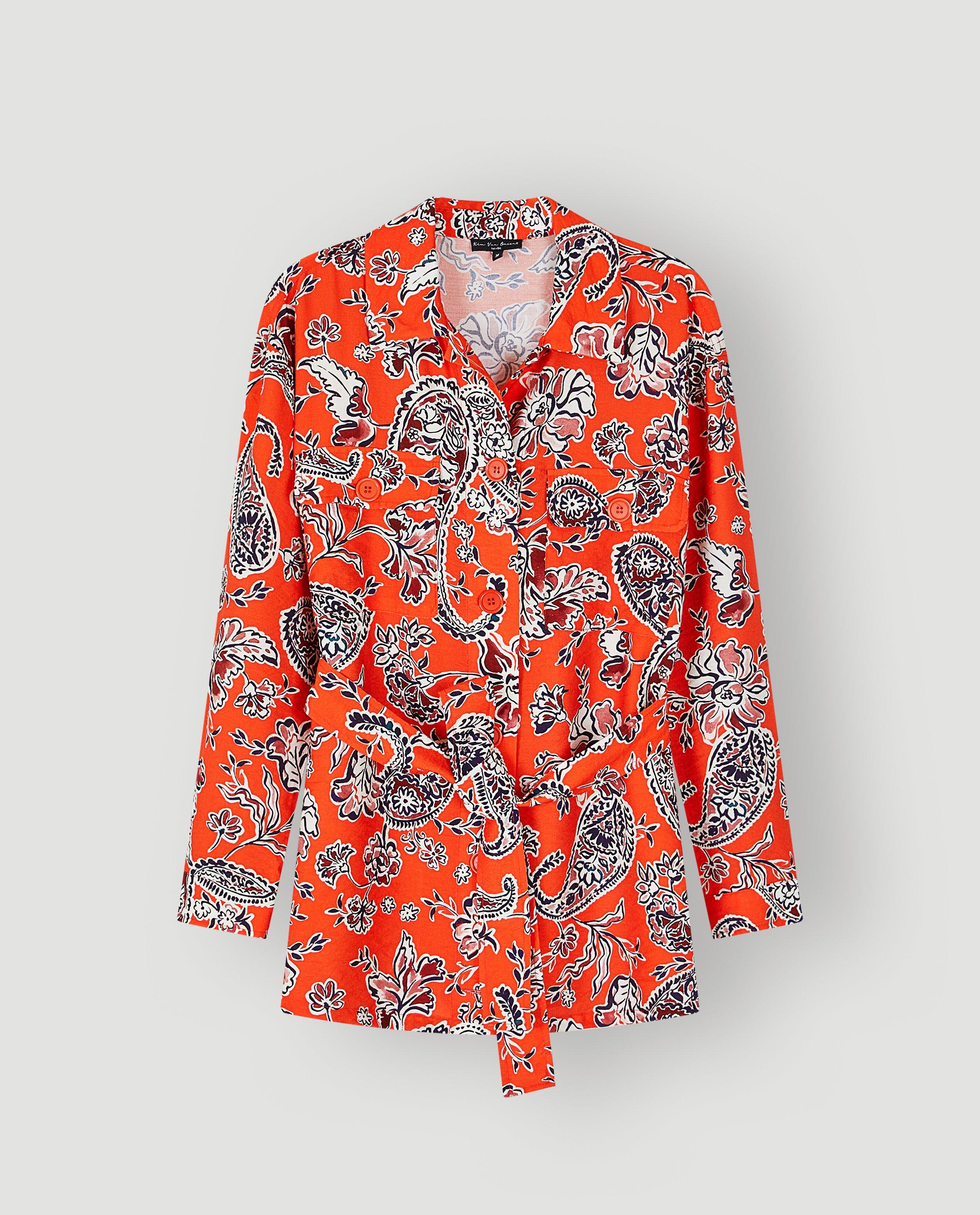 Chemise textur&eacute;e - D&eacute;tails du produit - orange - image num&eacute;ro 6
