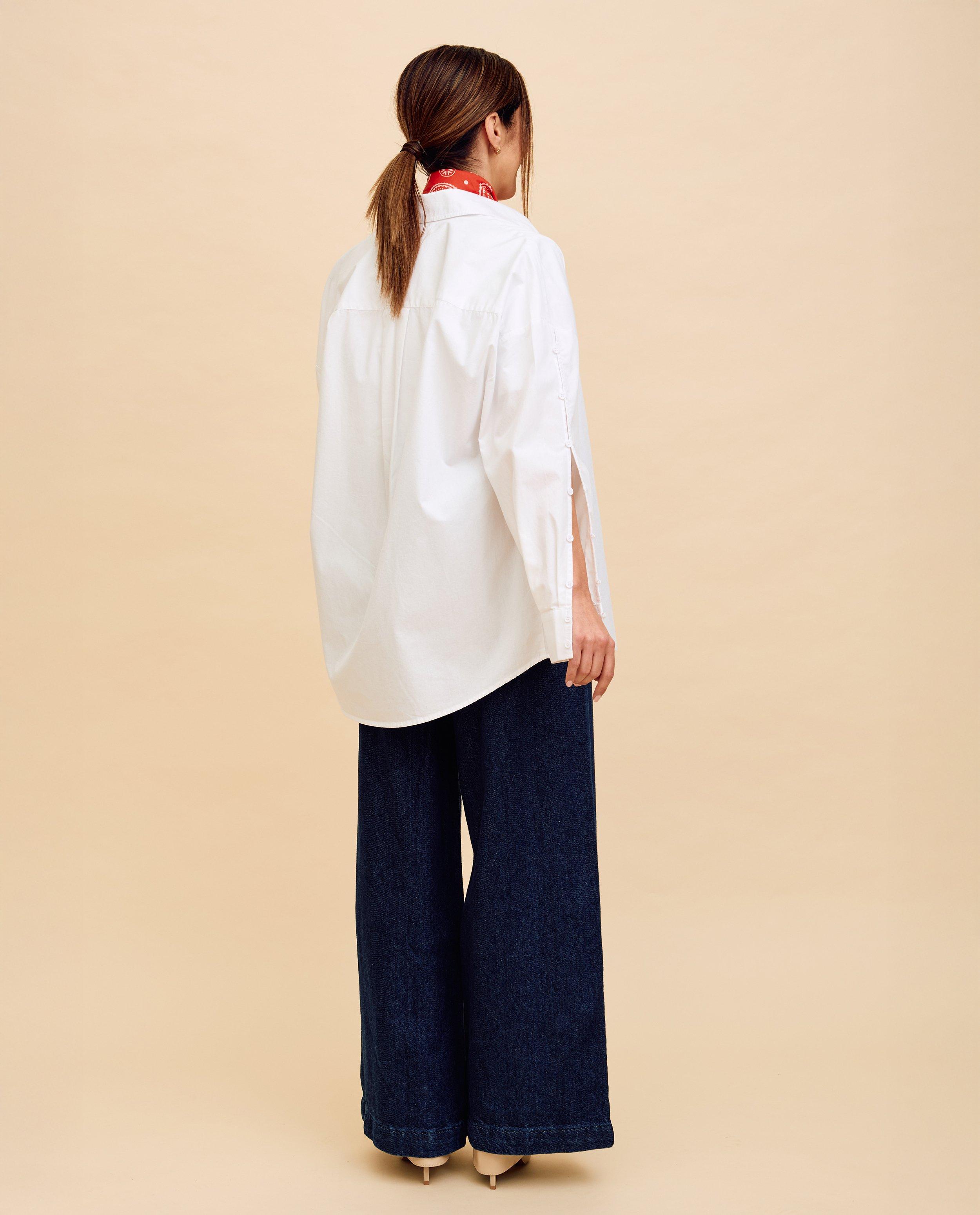 Chemise avec boutons aux manches - D&eacute;tails du produit - blanc - image num&eacute;ro 4