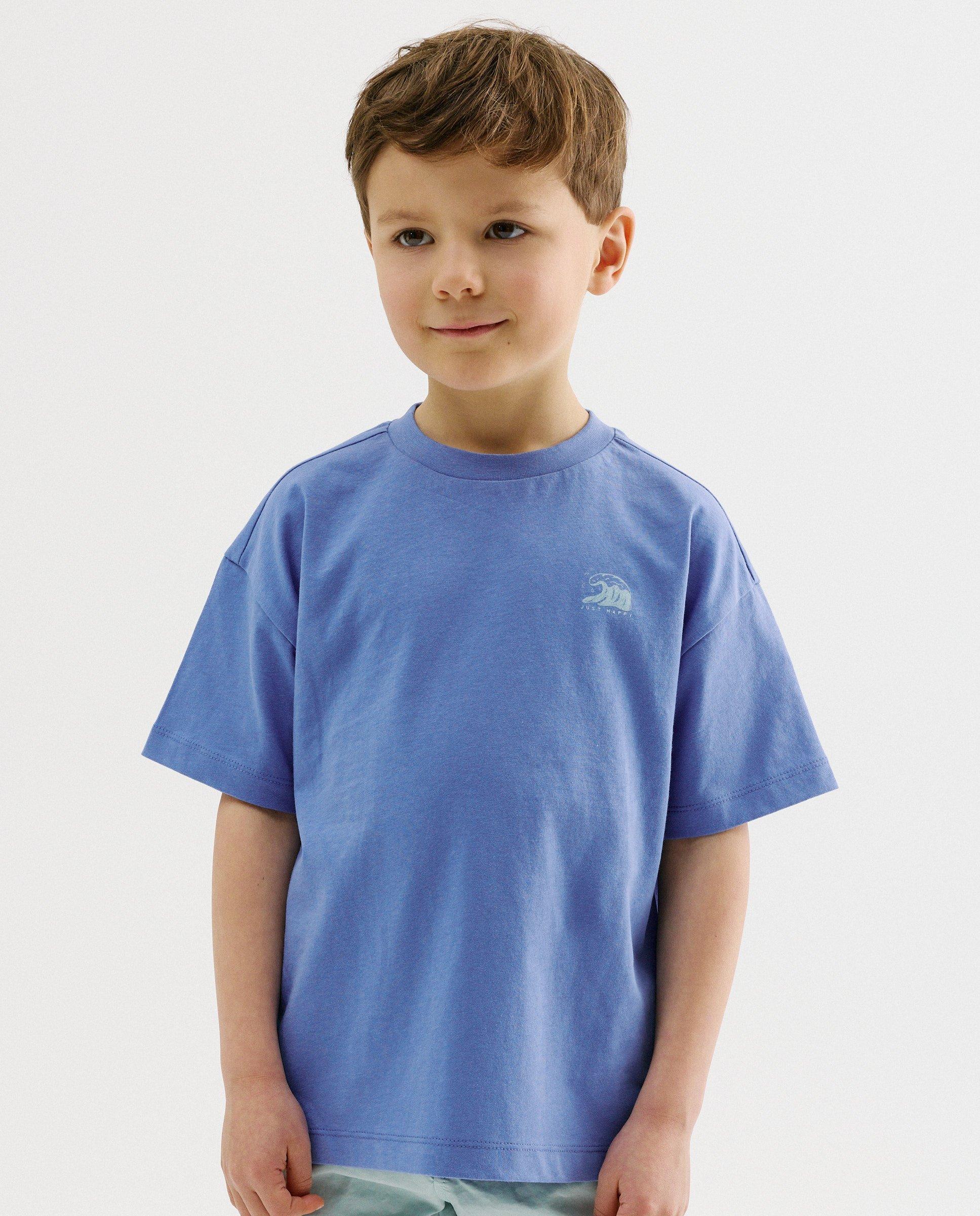 T-shirt &agrave; imprim&eacute; au dos, loose fit - D&eacute;tails du produit - bleu - image num&eacute;ro 2