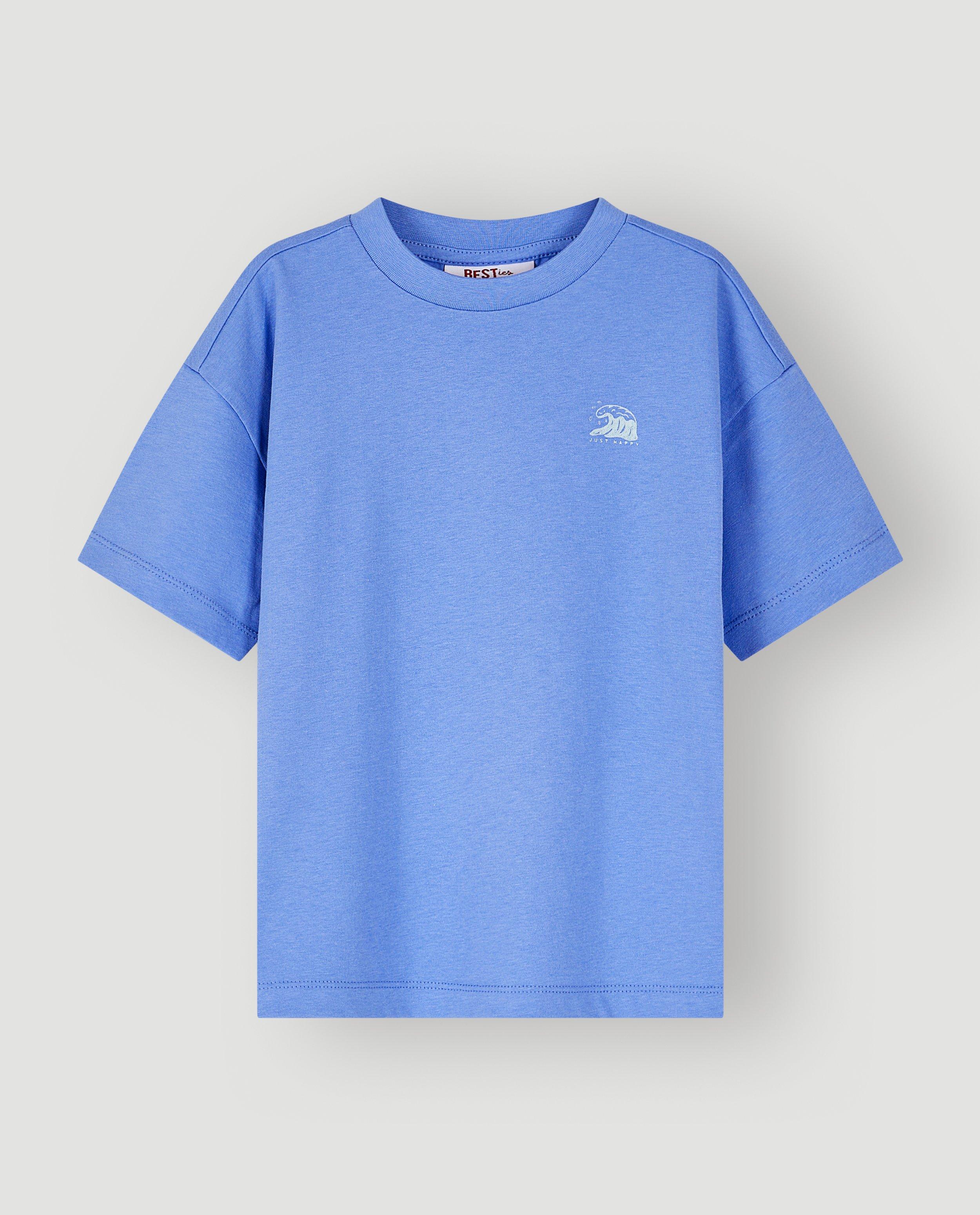 T-shirt &agrave; imprim&eacute; au dos, loose fit - D&eacute;tails du produit - bleu - image num&eacute;ro 5